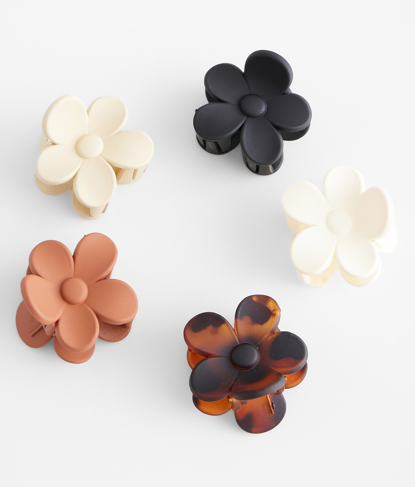 boutique by BKE 5 Pack Flower Hair Claw Clips - Women's Hair Accessories in Miscellaneous