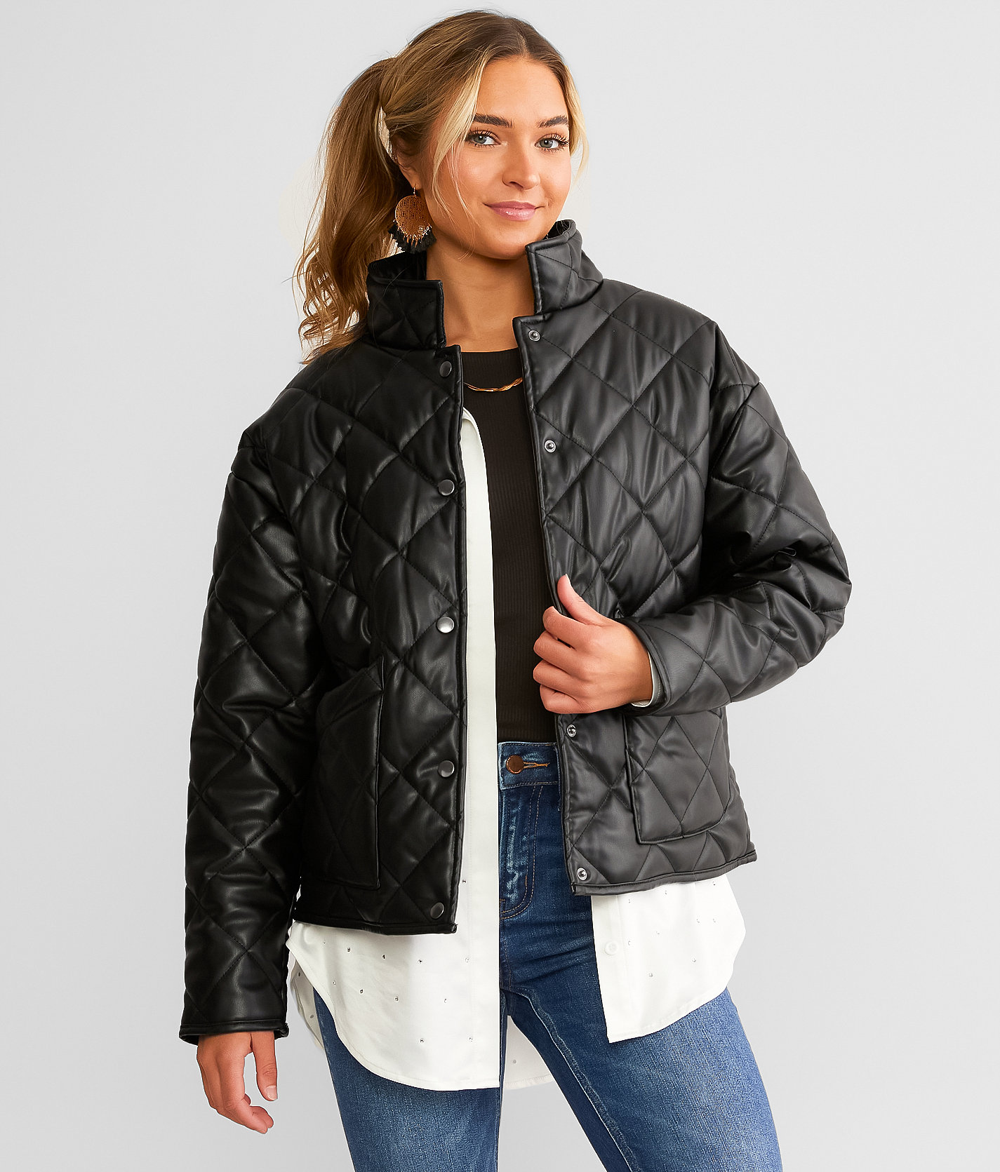 Z Supply Heritage Quilted Jacket - Women's Coats & Jackets in Black