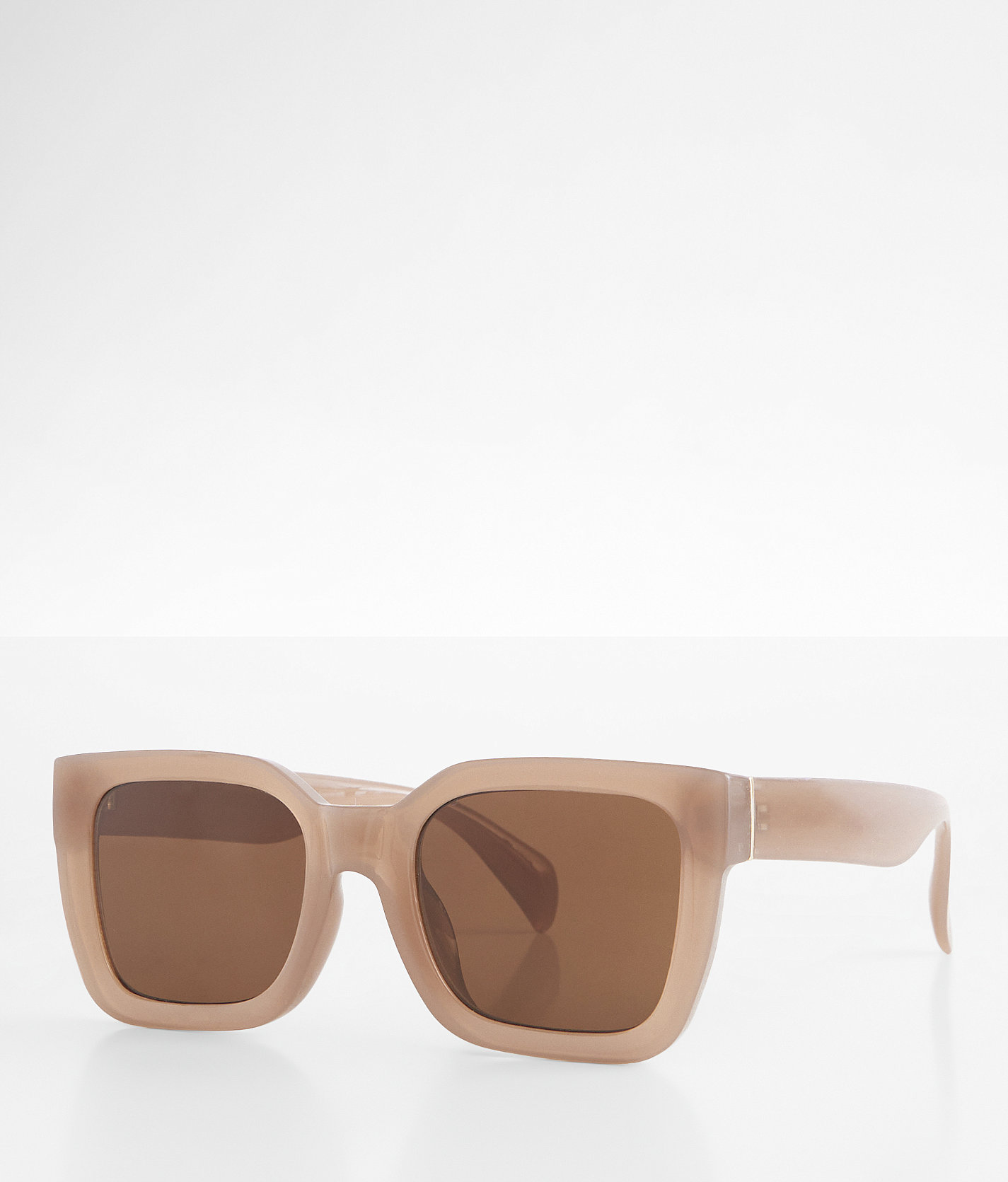 BKE Hayley Square Sunglasses - Women's Sunglasses & Glasses in Milky Nude