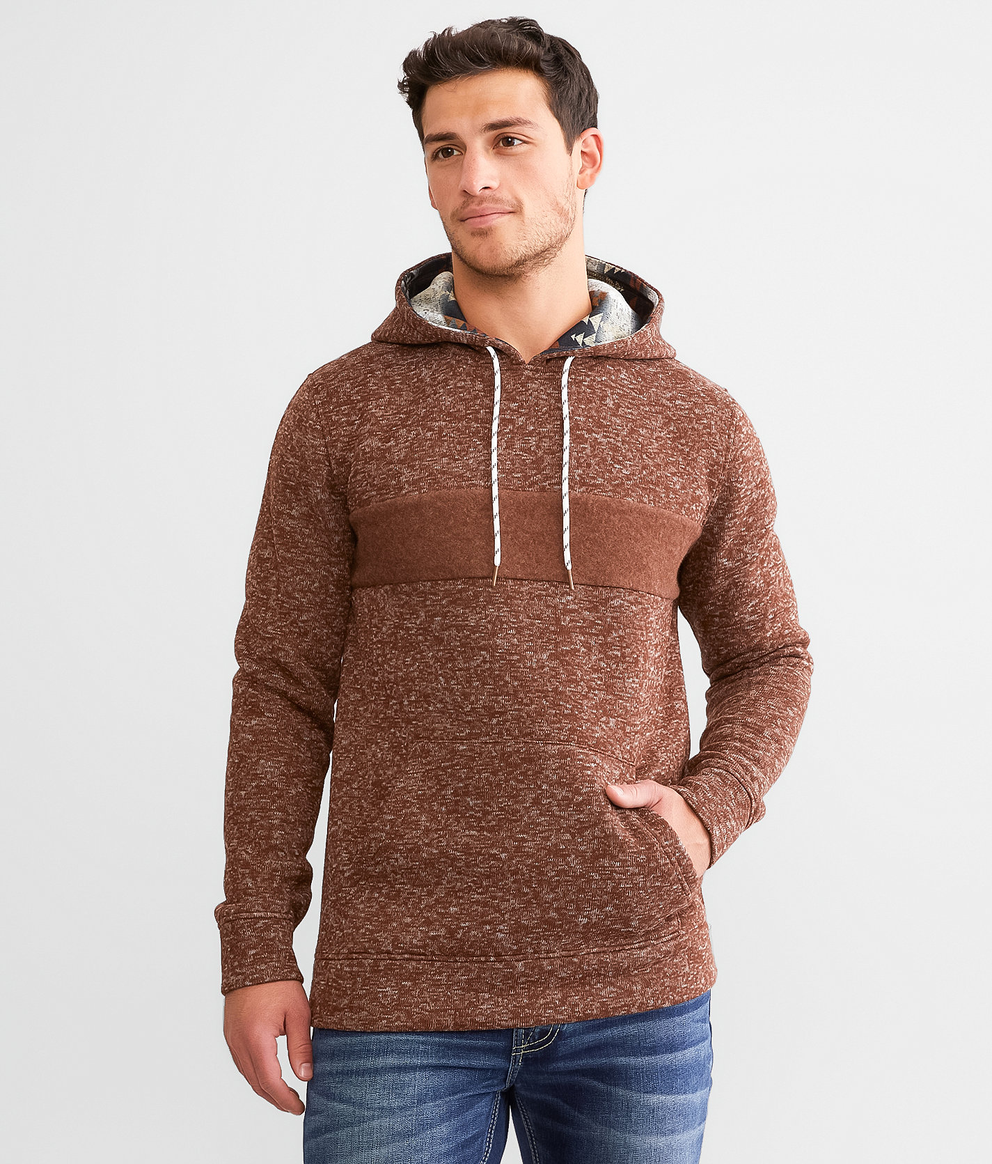 Departwest Cozy Hooded Sweatshirt - Men's Sweatshirts in Smoked Paprika