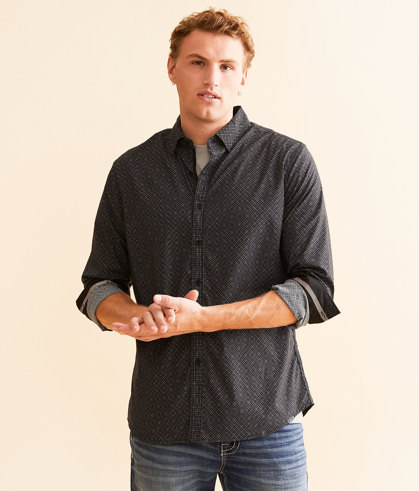 J.B. Holt Athletic Performance Stretch Shirt - Men's Shirts in Black Grey