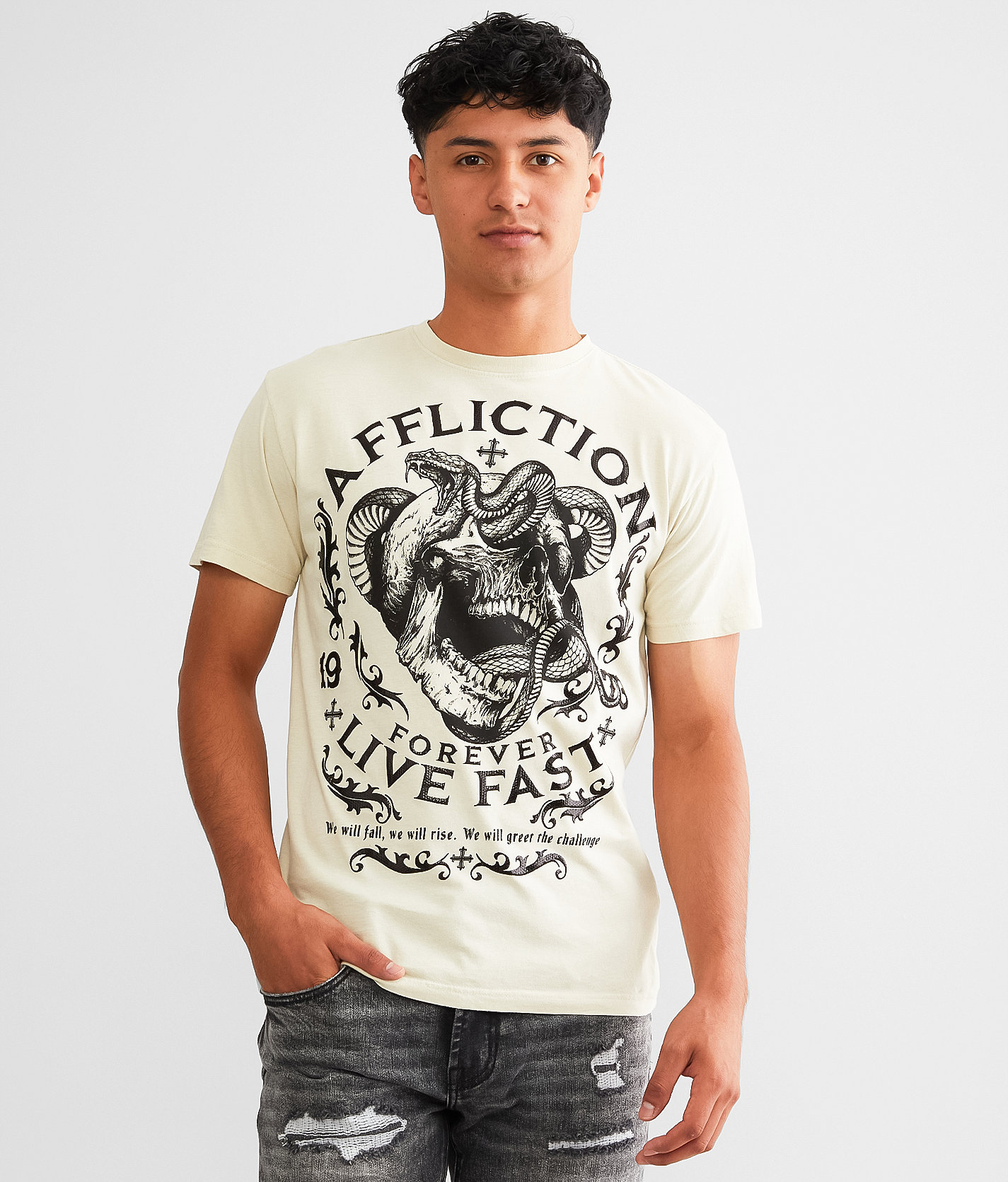 Affliction Value Honor T-Shirt - Men's T-Shirts in Sand