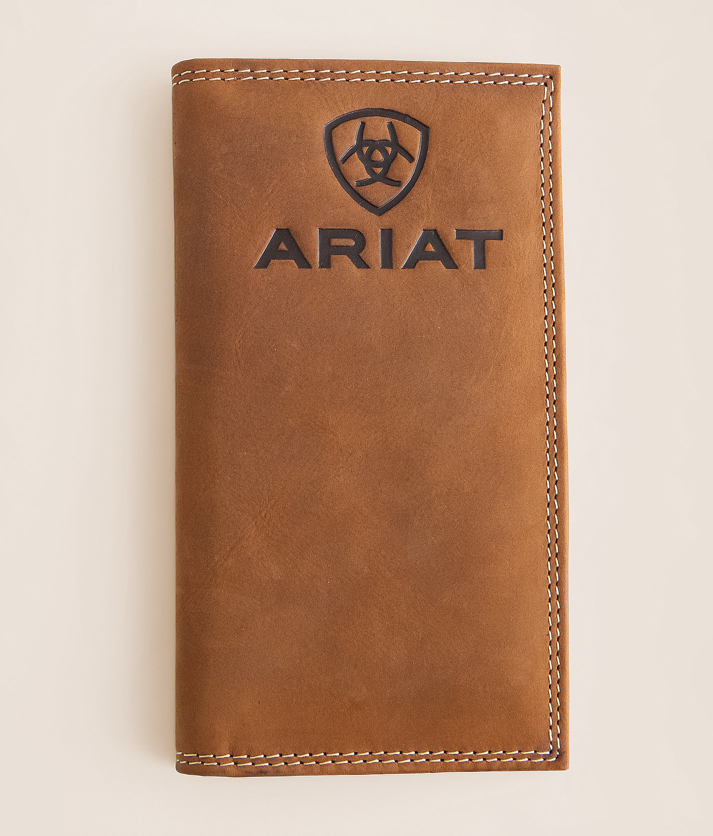 Ariat Leather Rodeo Checkbook Wallet - Men's Bags & Wallets in Brown