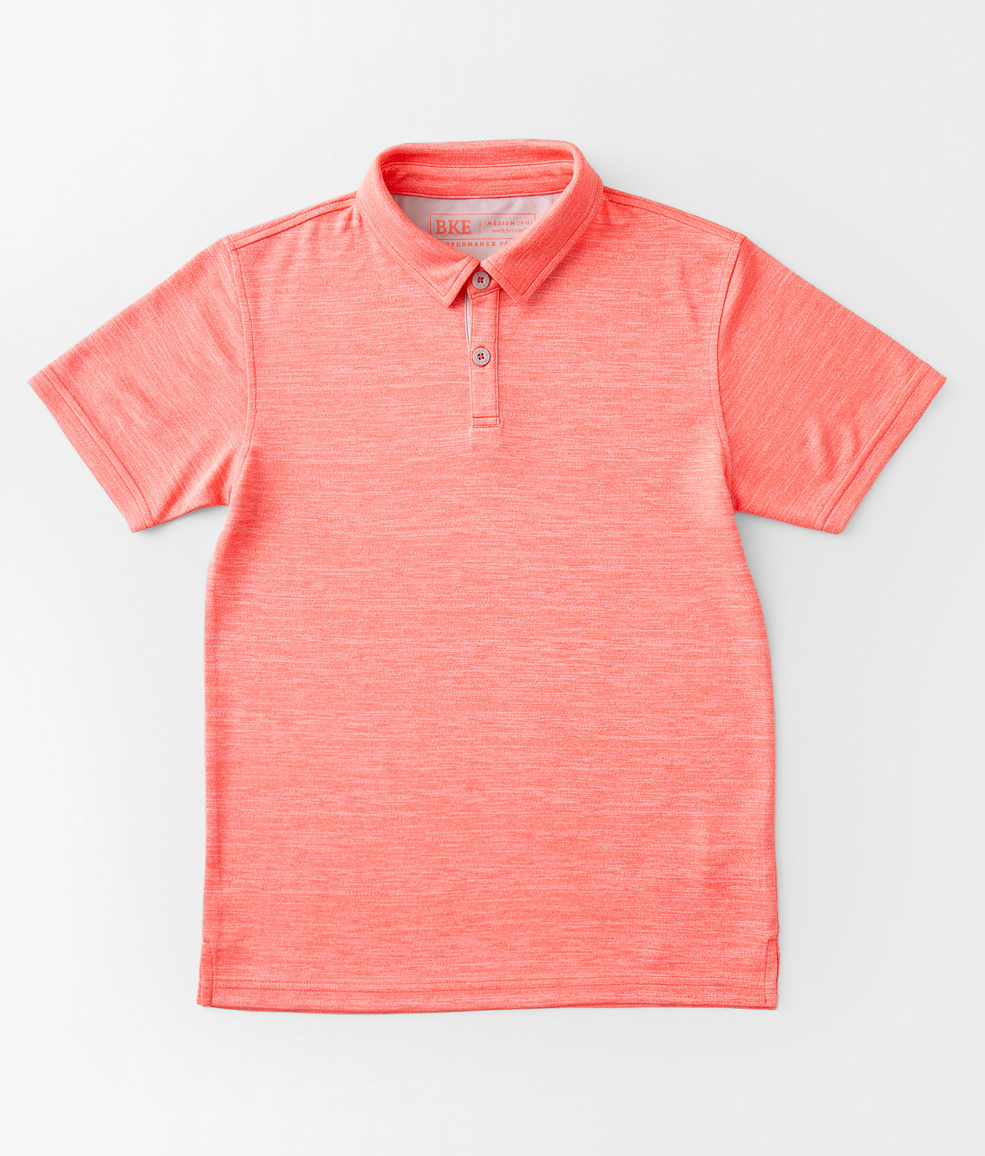 Boys - BKE Neon Performance Polo - Boy's Polos in Hot Coral
