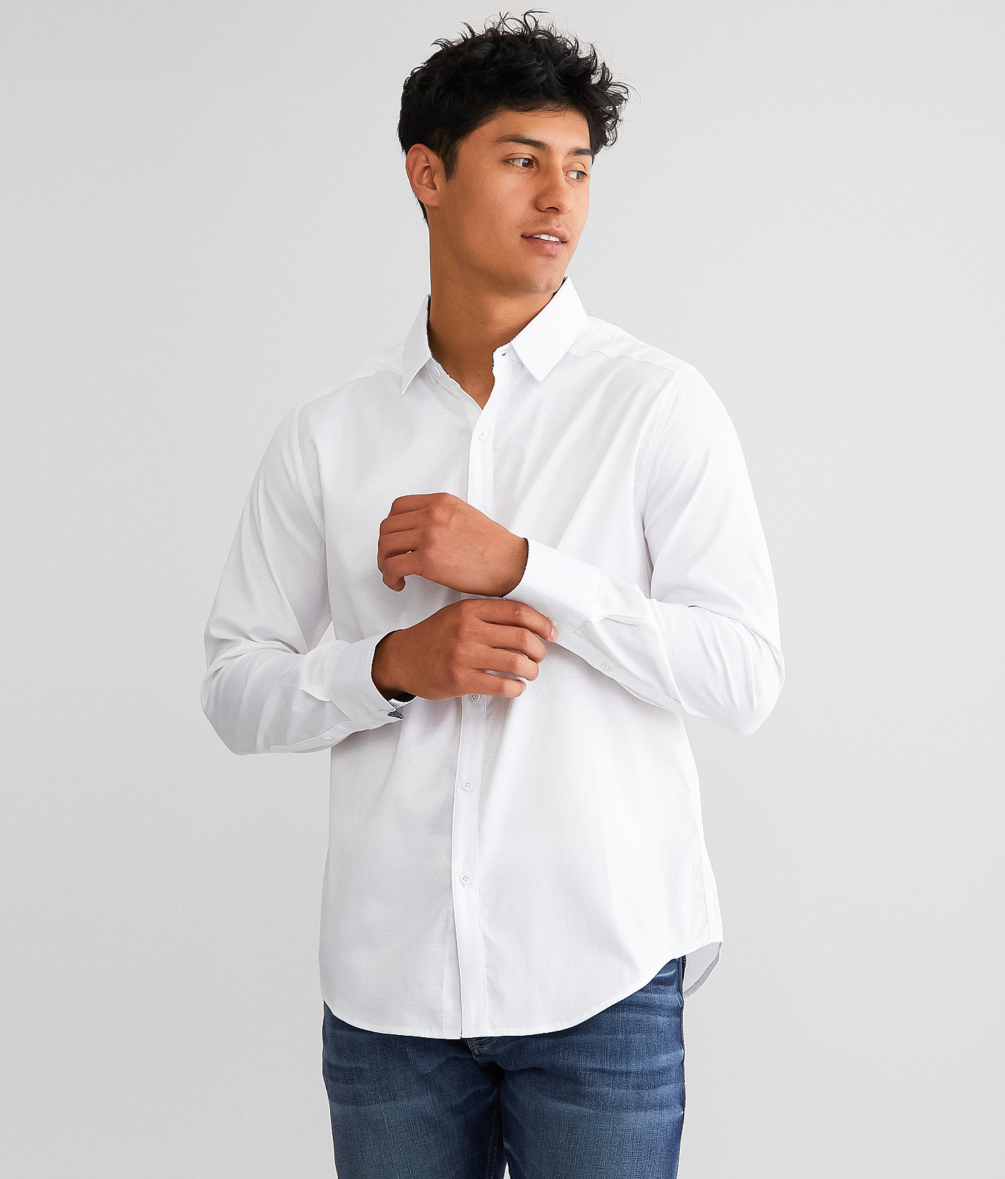 J.B. Holt Solid Standard Stretch Shirt - Men's Shirts in White