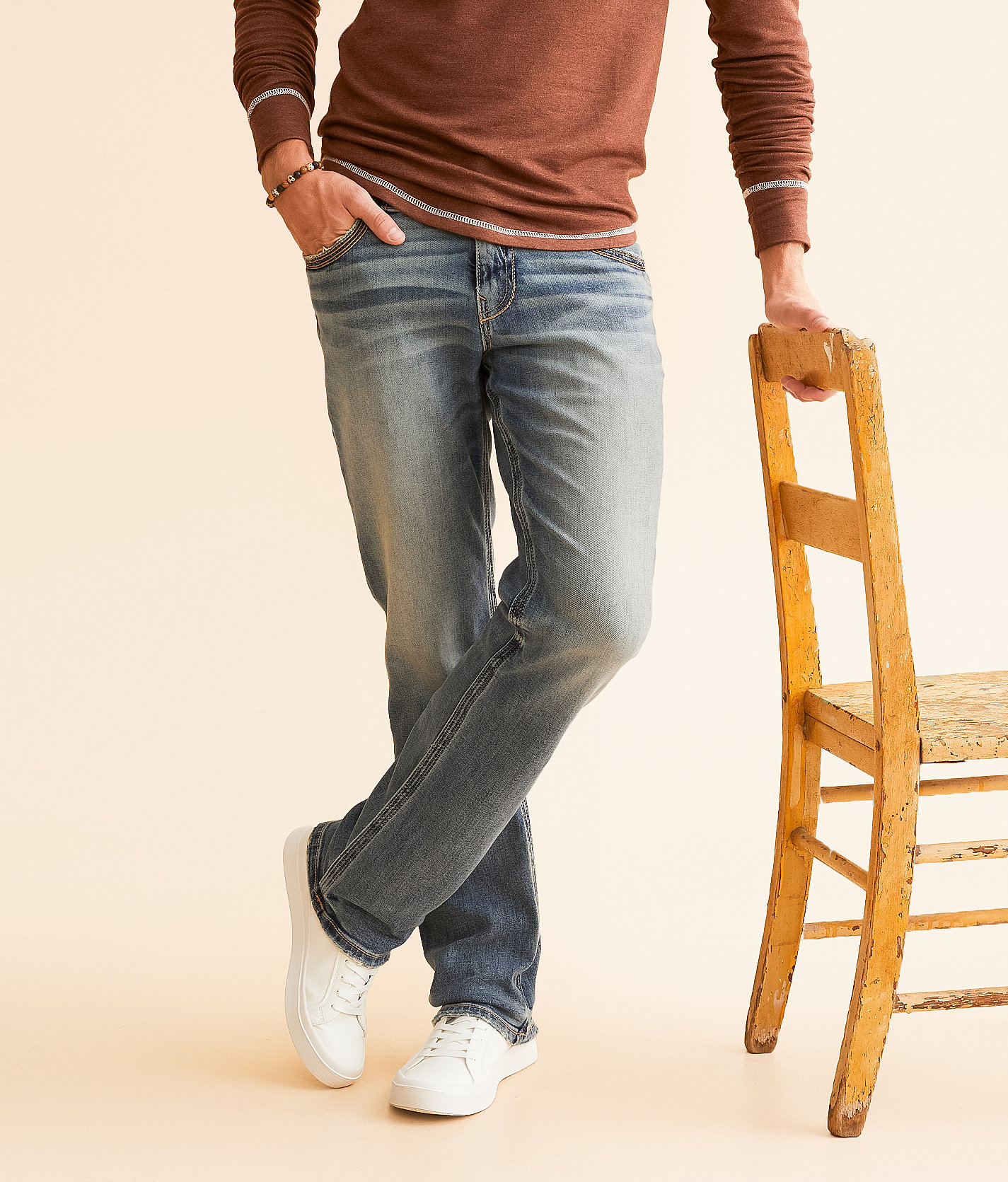 Buckle Black Vintage Nine Straight Stretch Jean - Men's Jeans in Rubicon