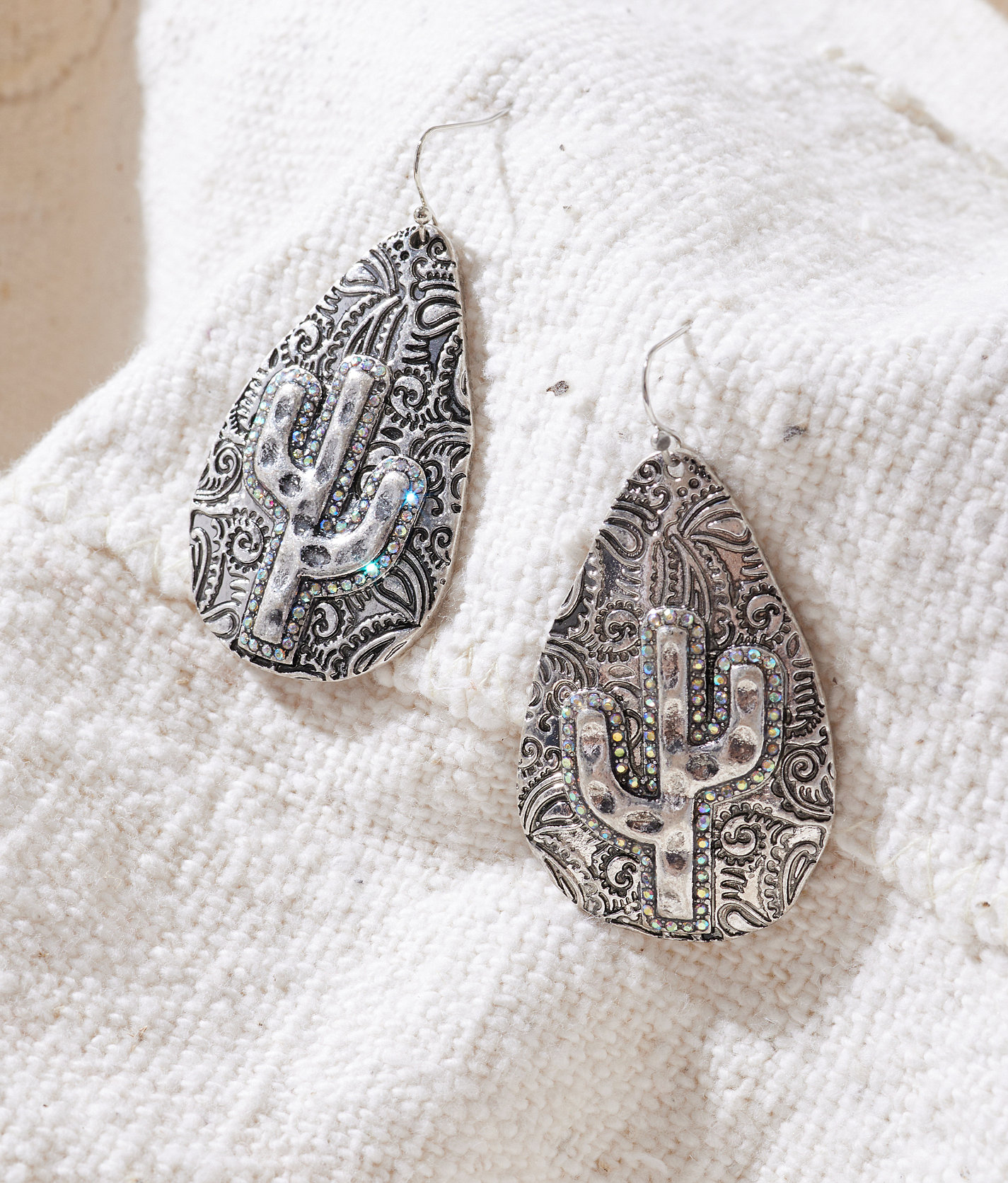 Sterling & Stitch Cactus Drop Earring - Women's Jewelry in Silver
