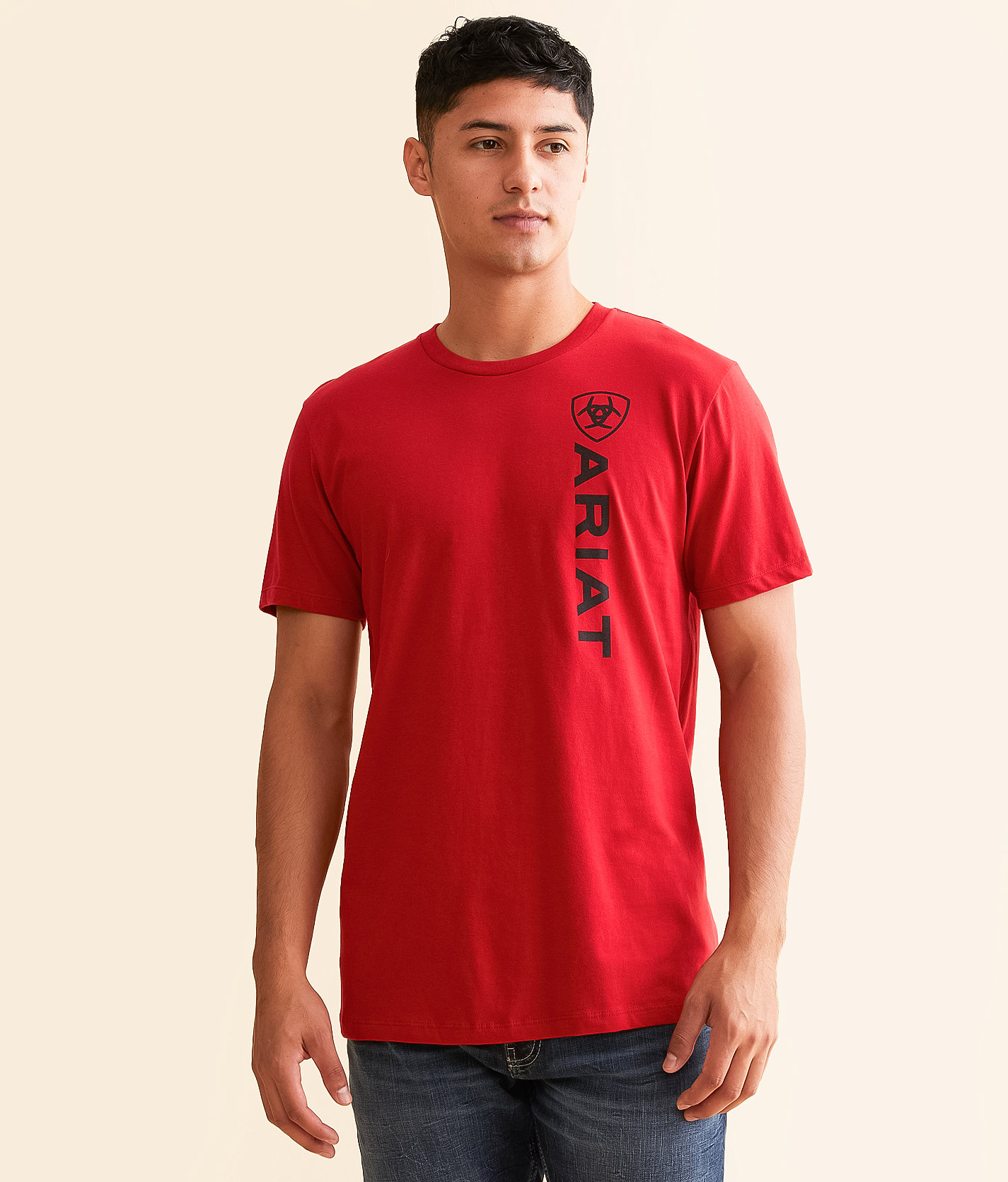 Ariat Vertical Logo T-Shirt - Men's T-Shirts in Red