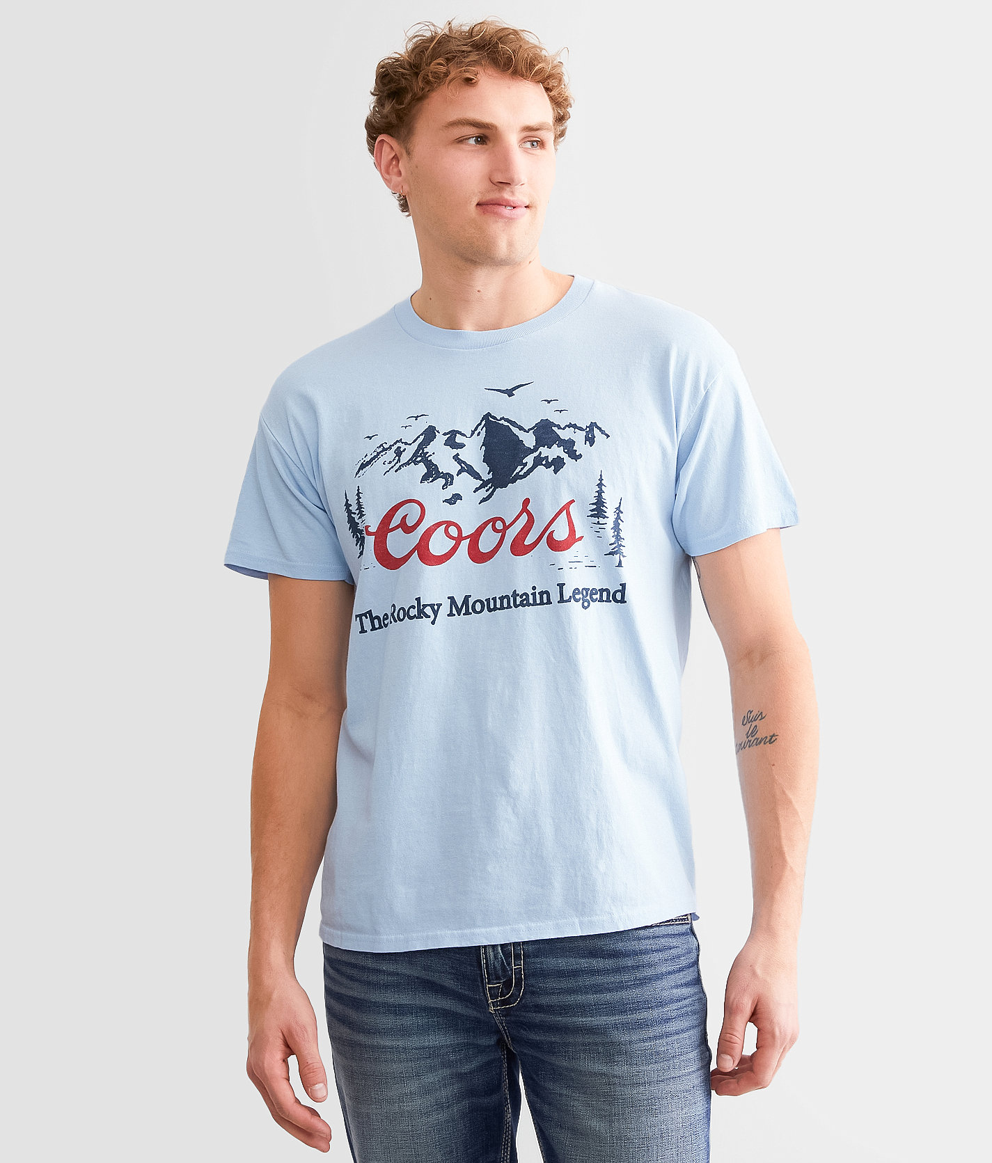 Junkfood Coors® Rocky Mountain T-Shirt - Men's T-Shirts in Light Blue