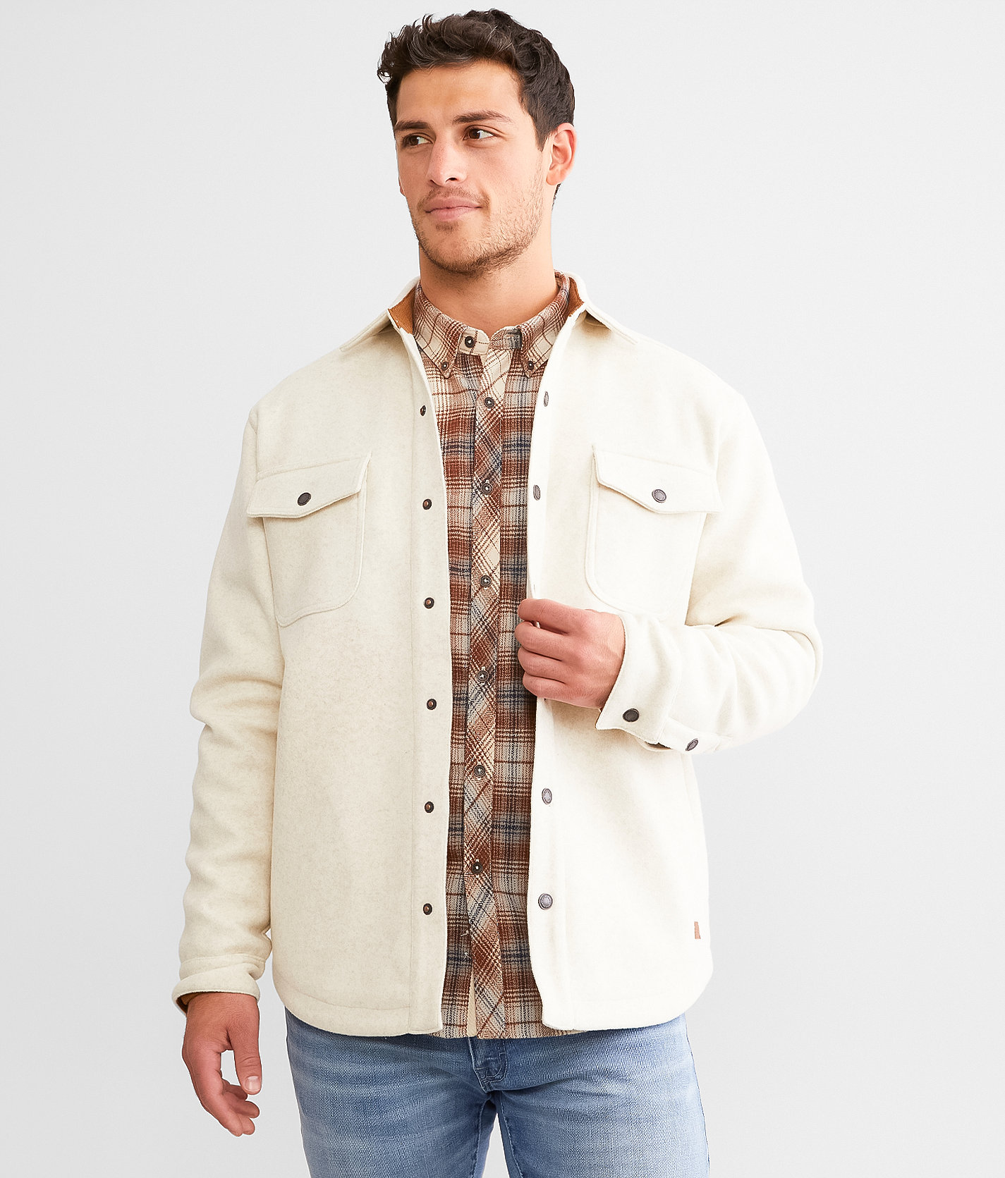 Outpost Makers Marled Shacket - Men's Coats & Jackets in Cream
