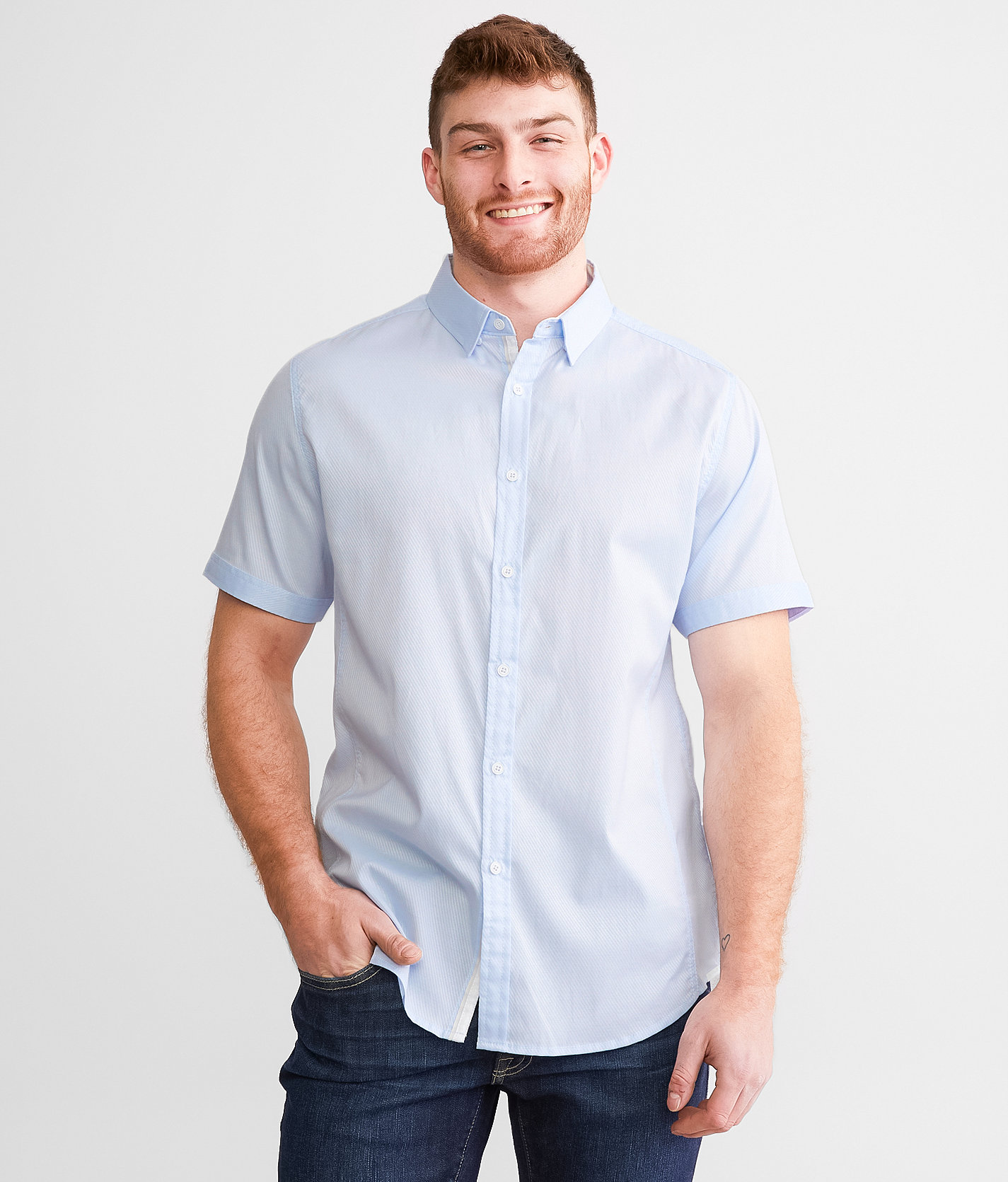 J.B. Holt Athletic Stretch Shirt - Men's Shirts in Light Blue