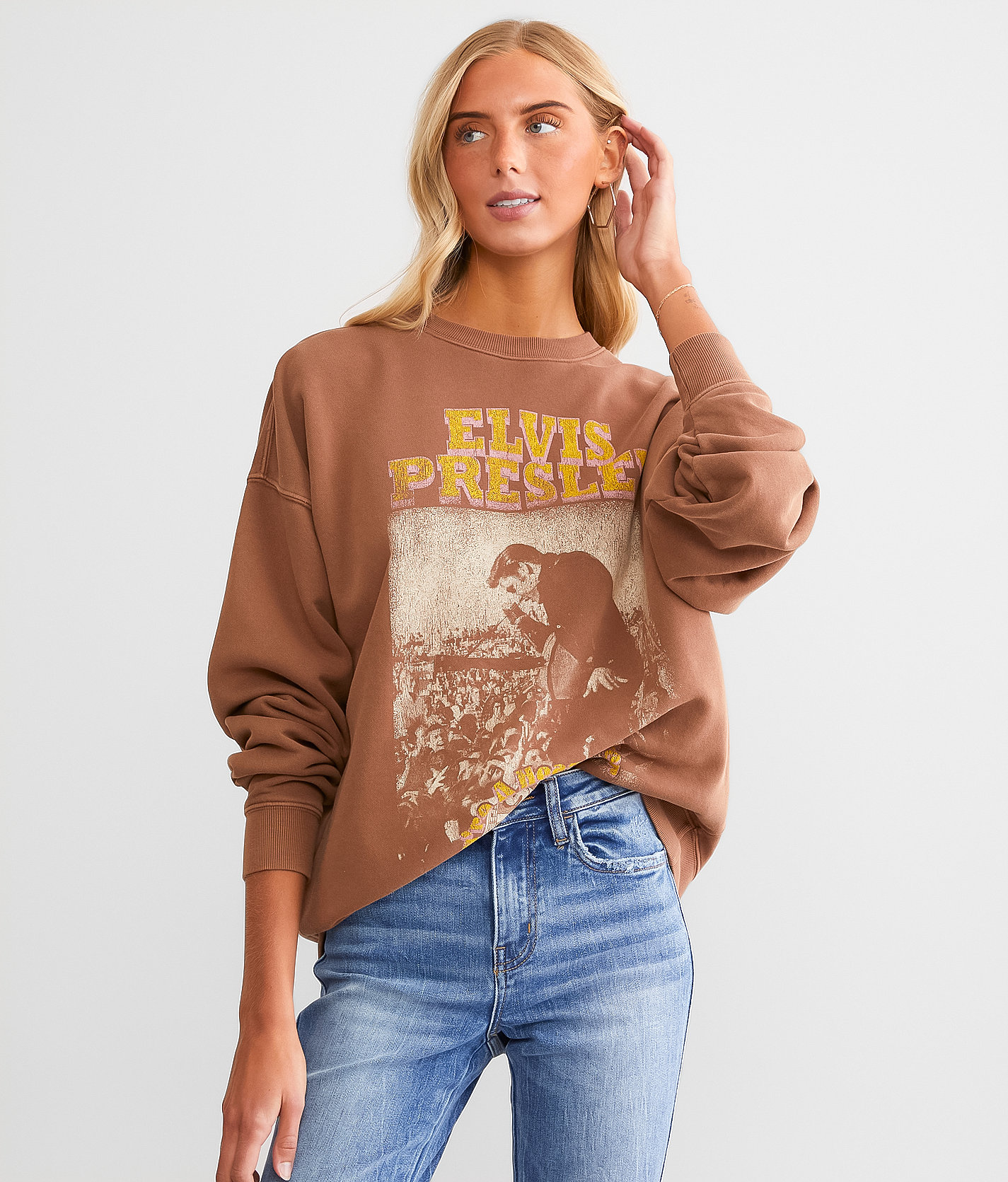 Sun Elvis Presley Heartbreaker Band Pullover - Women's Sweatshirts in Goat