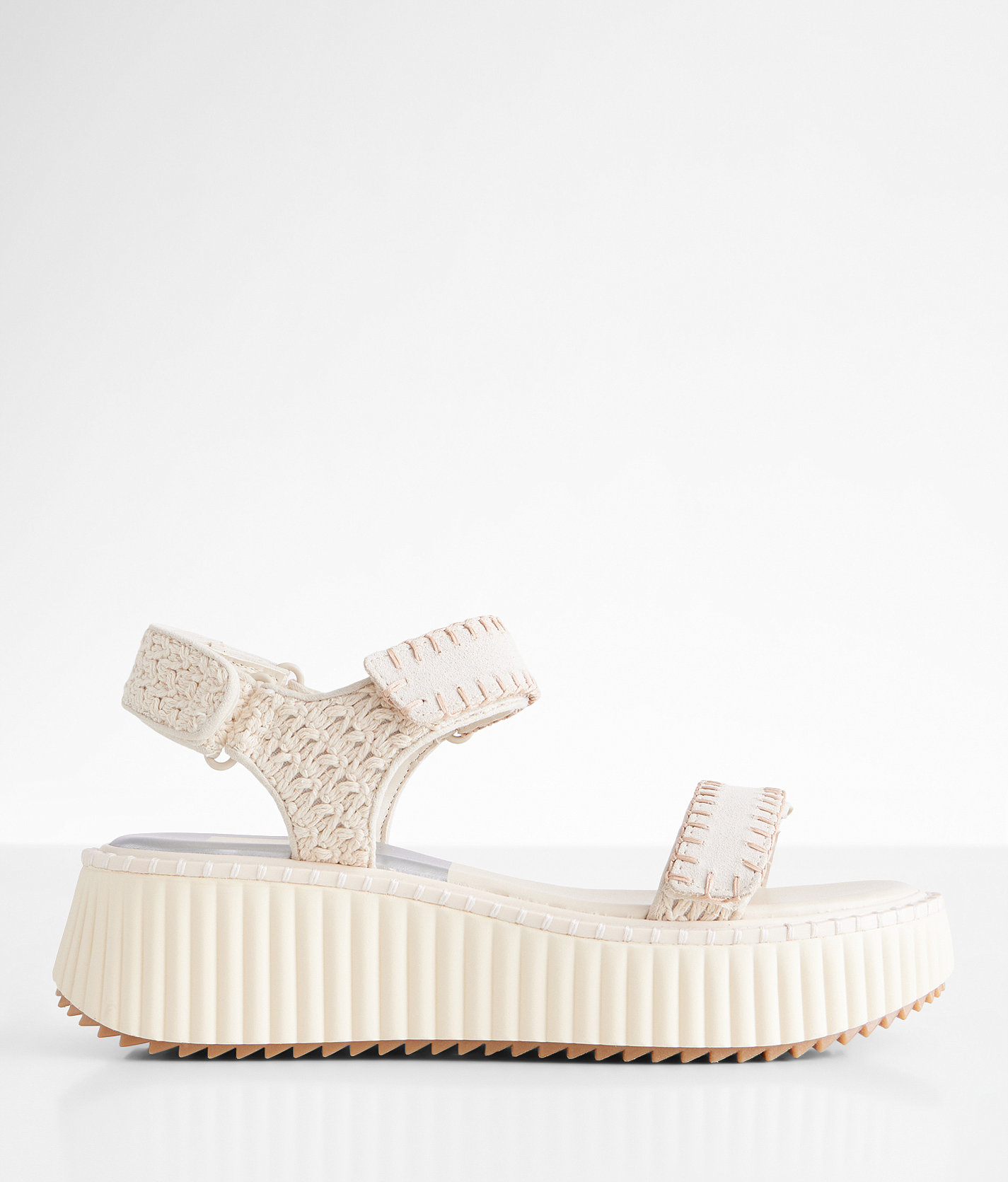 Dolce Vita Debra Flatform Sandal - Women's Shoes in Ivory Suede