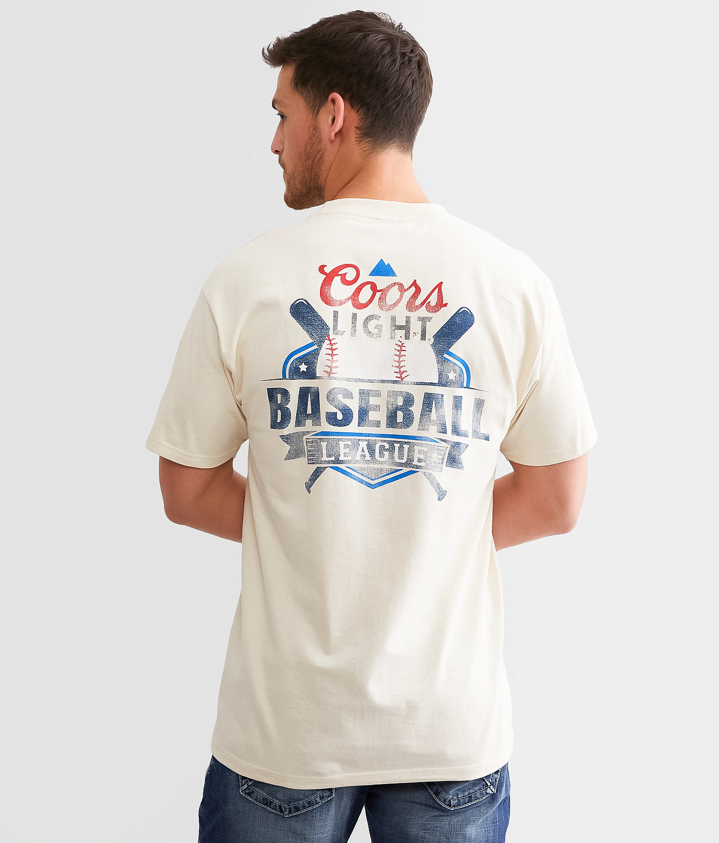 tee luv Coors Light® Baseball T-Shirt - Men's T-Shirts in Cream