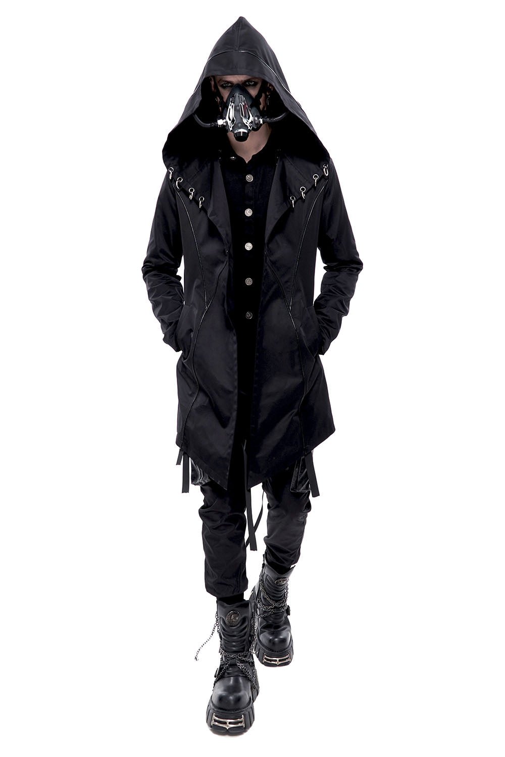 Black Butcher Pierced Coat