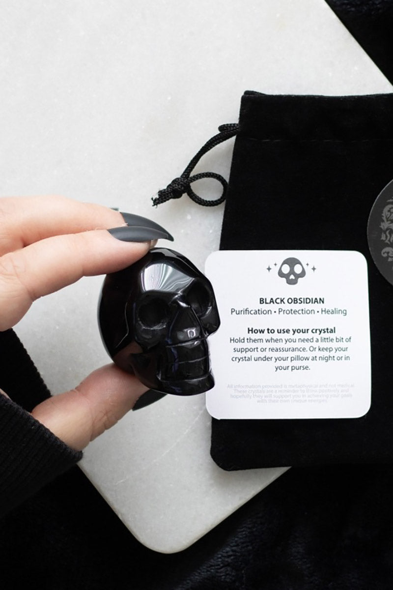Black Obsidian Crystal Skull