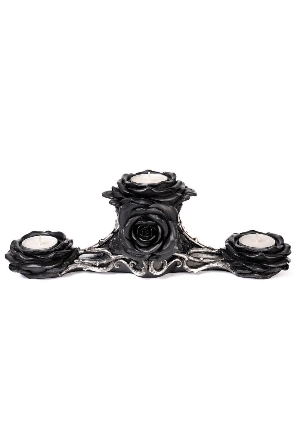 Black Rose Triple Votive Holder