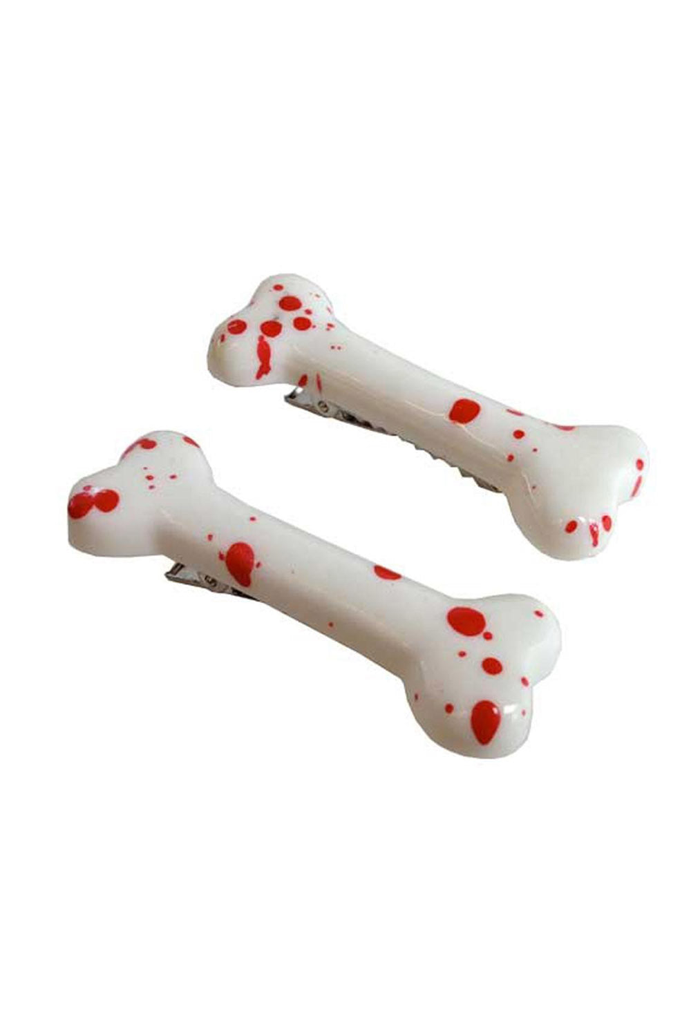 Mini Bone Hair Slides [Blood Splattered]