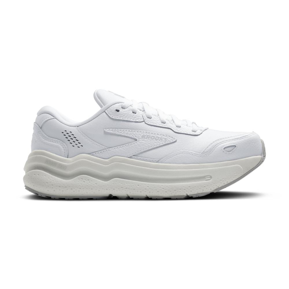 Brooks Ghost Max Leather | White/White | Men's Lifestyle Cushioned Walking Shoe