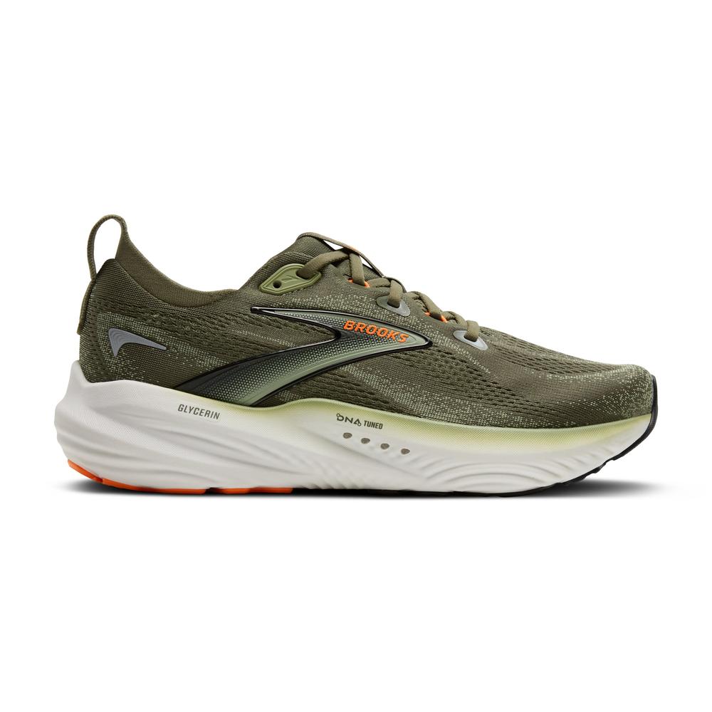 Brooks Glycerin 22 | Dusty Olive/Tea/Orange | Men's High-Cushion Running Shoes