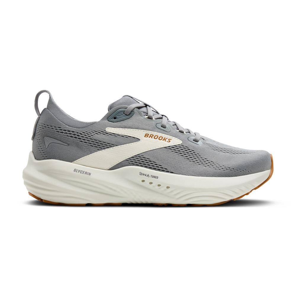 Brooks Glycerin 22 | Primer Gray/Gray/Honey Ginger | Men's High-Cushion Running Shoes