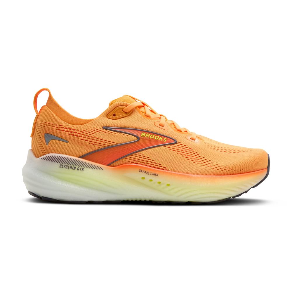 Brooks Glycerin GTS 22 | Orange/Nightlife/White| Men's Stability Running Shoes