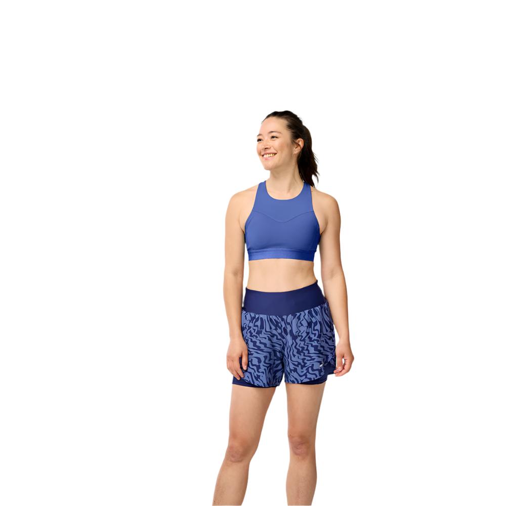 Brooks 3 Pocket Sports Bra | Bluebell | Women's Medium Support Sports Bra