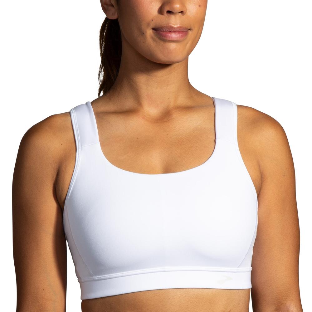 Brooks Convertible 2.0 Sports Bra | White | Women's High Support Sports Bra