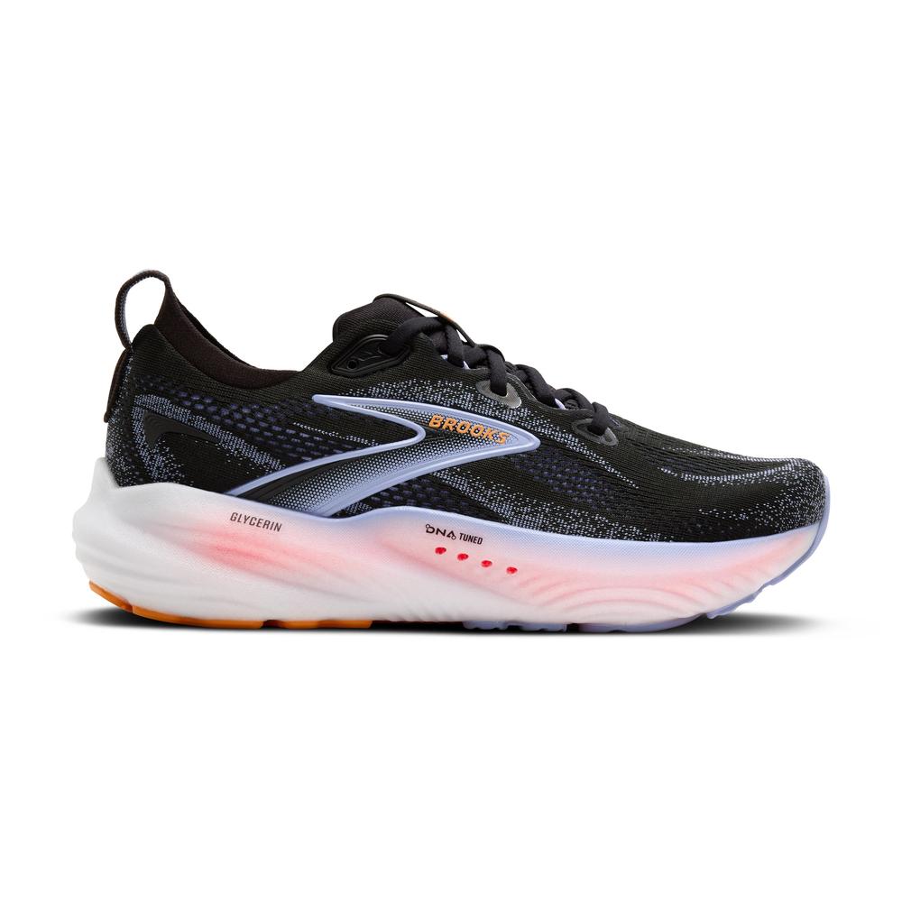 Brooks Glycerin 22 | Black/Blue Heron/Orange | Women's High-Cushion Running Shoes