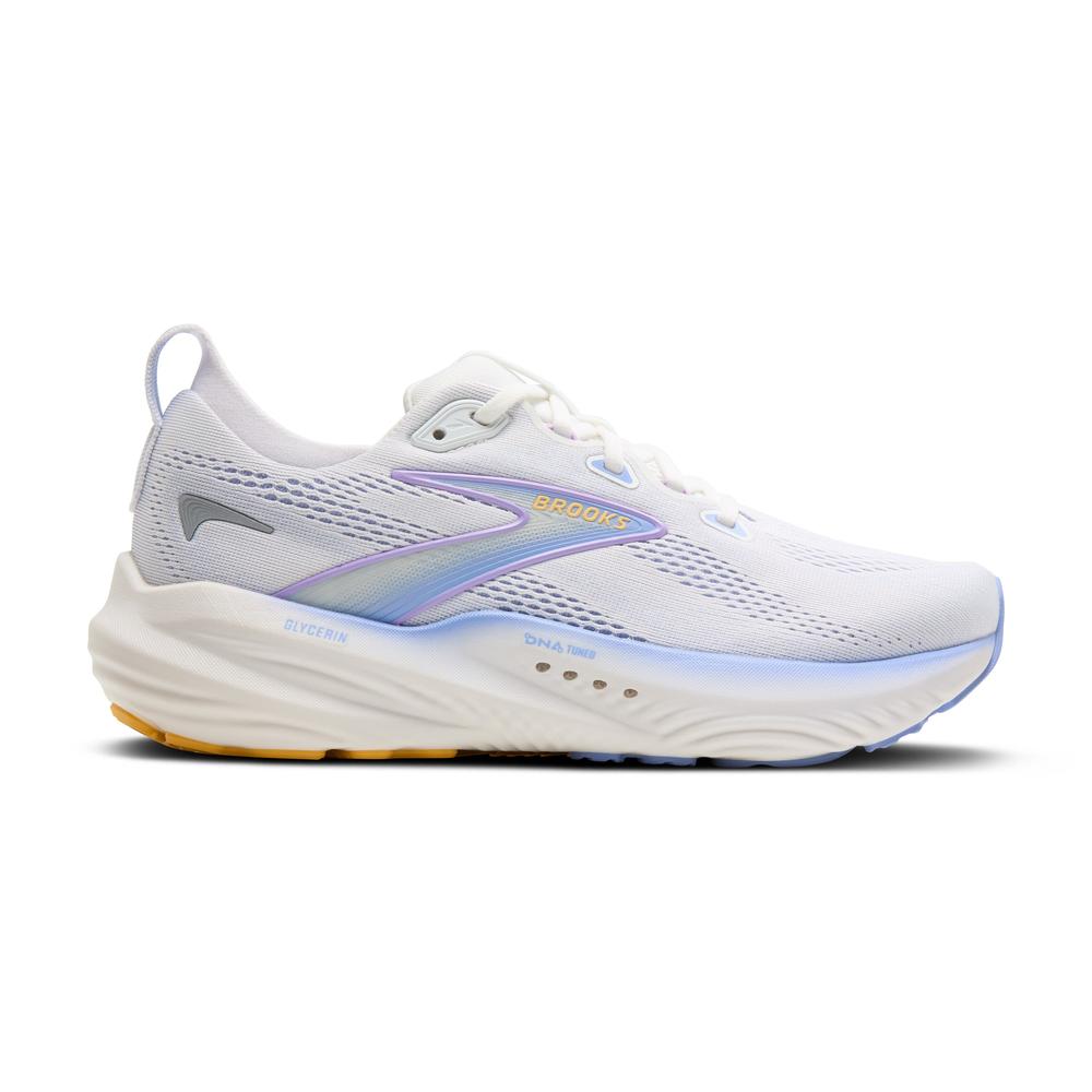 Brooks Glycerin 22 | White/Blue Heron/Apricot | Women's High-Cushion Running Shoes