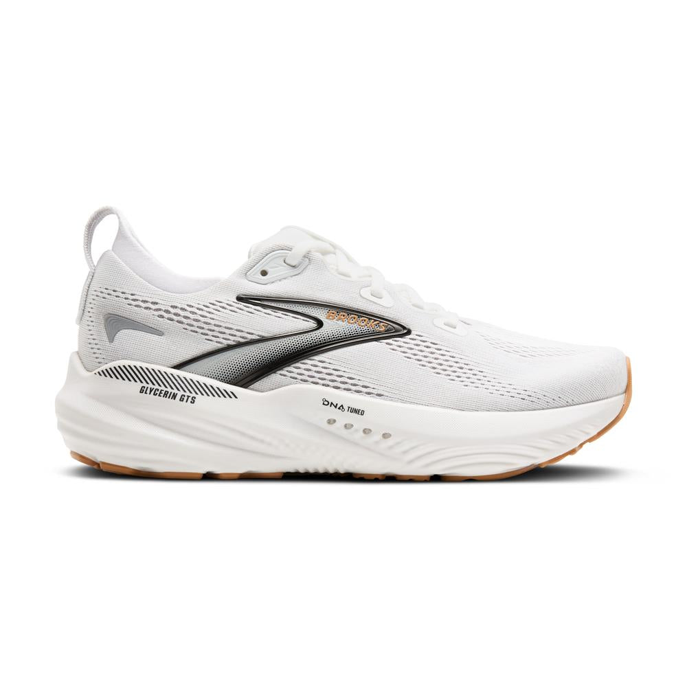 Brooks Glycerin GTS 22 | White/Grey/Black | Women's Stability Running Shoes