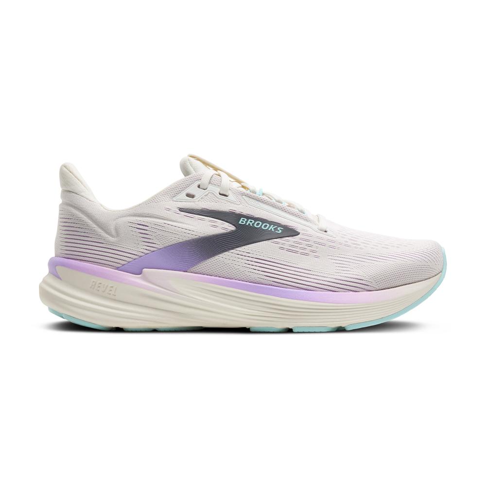 Brooks Revel 8 | Coconut/Purple Rose/Clearwater | Women's Everyday Running and Walking Shoe
