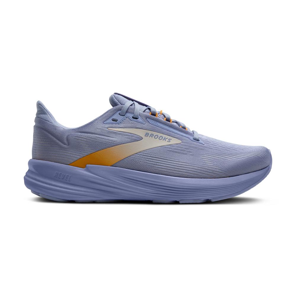 Brooks Revel 8 | Blue Heron/Coconut/Orange | Women's Everyday Running and Walking Shoe