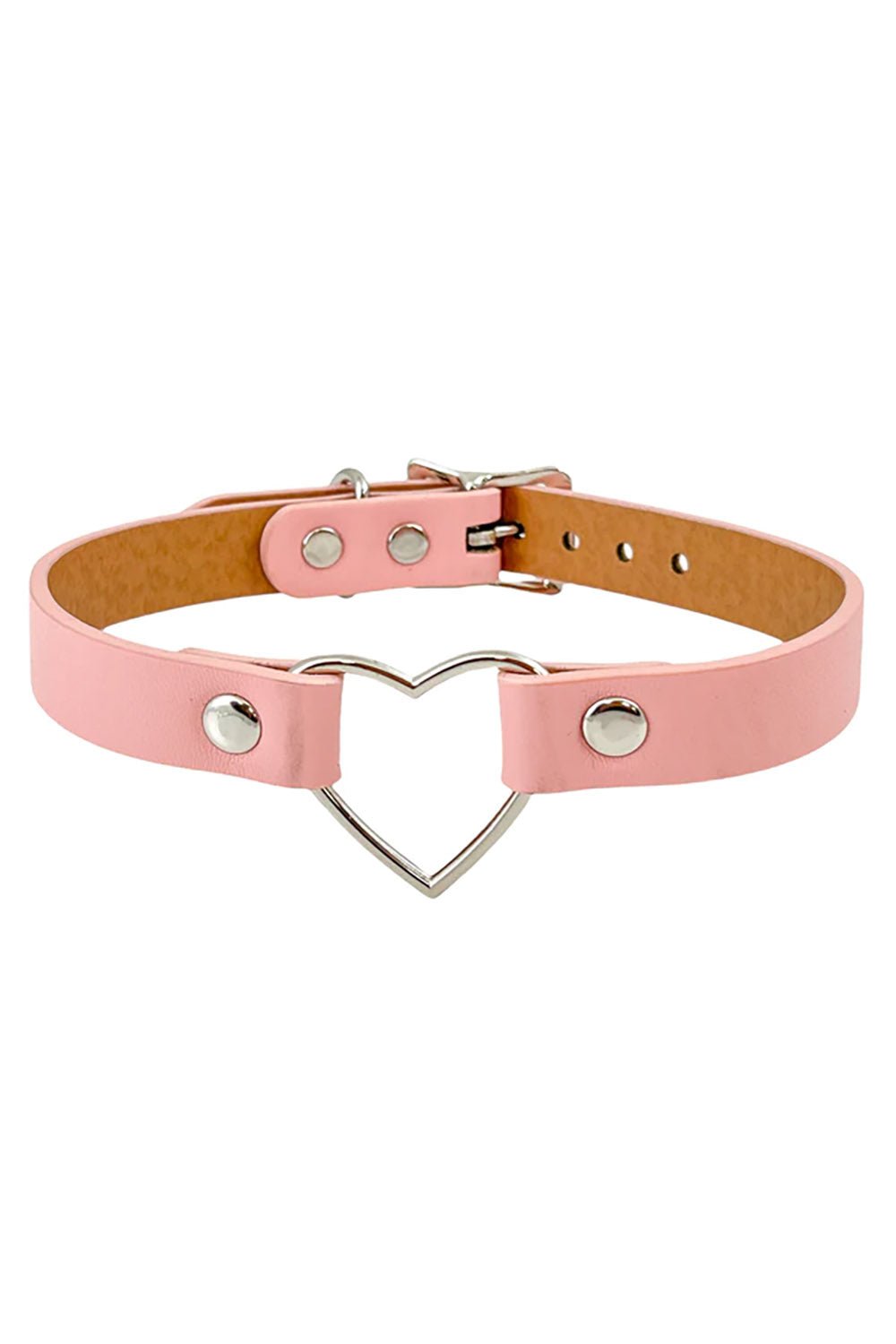 Bubblegum Goth Heart Choker [PASTEL PINK]