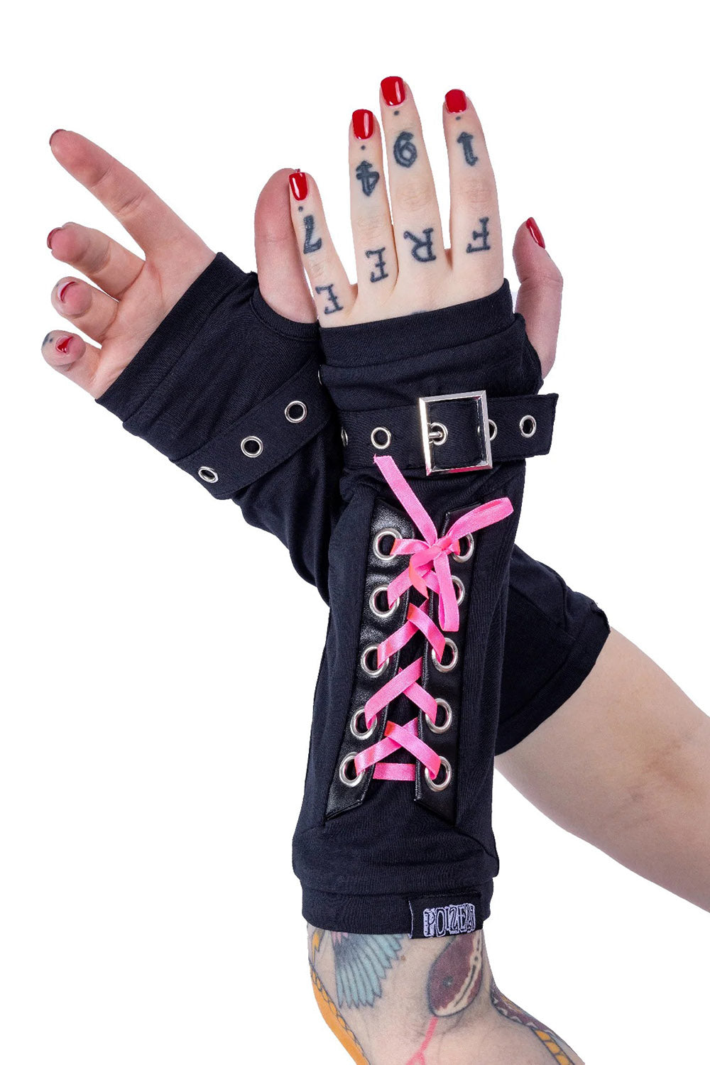 Navya Armwarmers [BLACK/PINK]