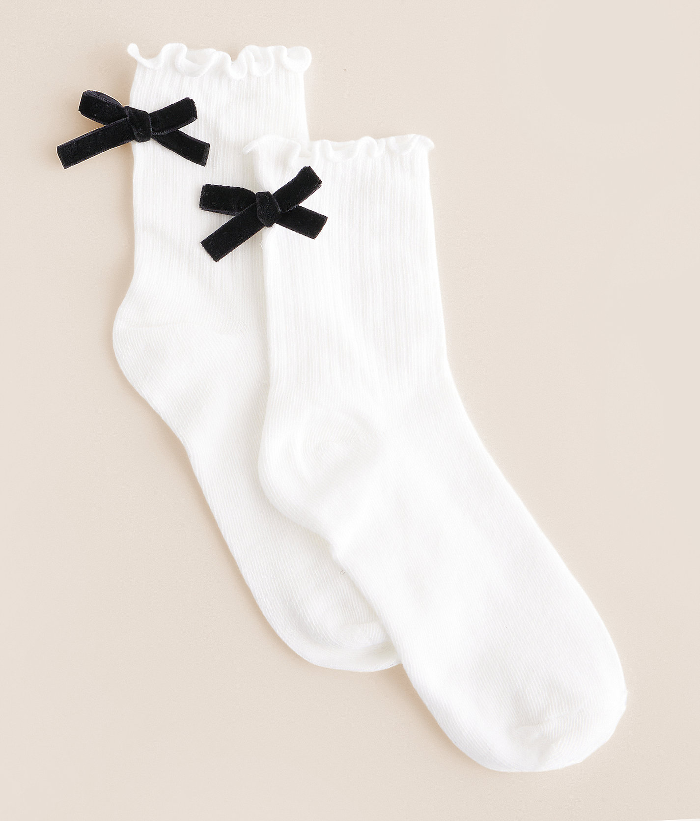 BKE Bow Crew Socks - Women's Socks in White