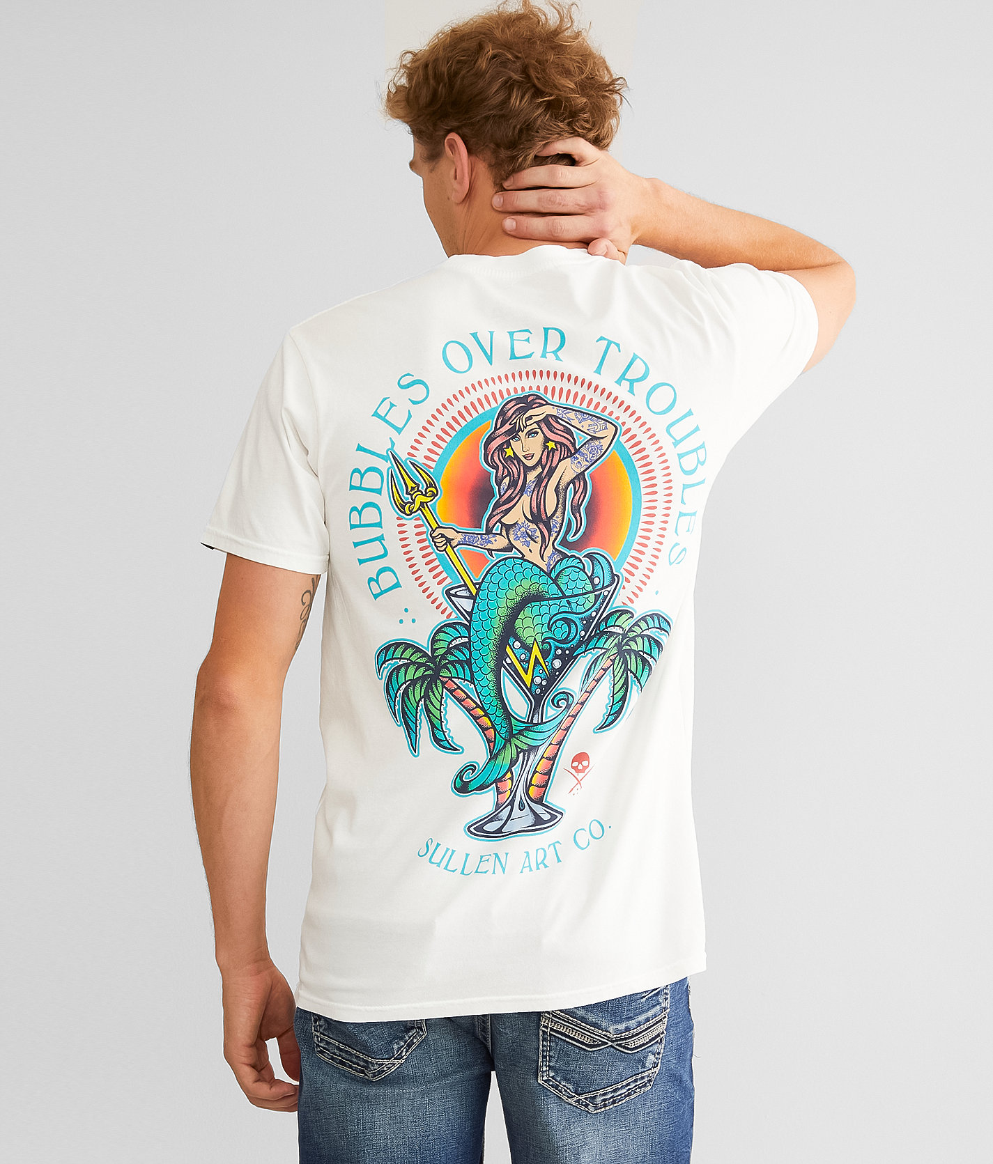 Sullen Bubbles Over Trouble T-Shirt - Men's T-Shirts in Antique White