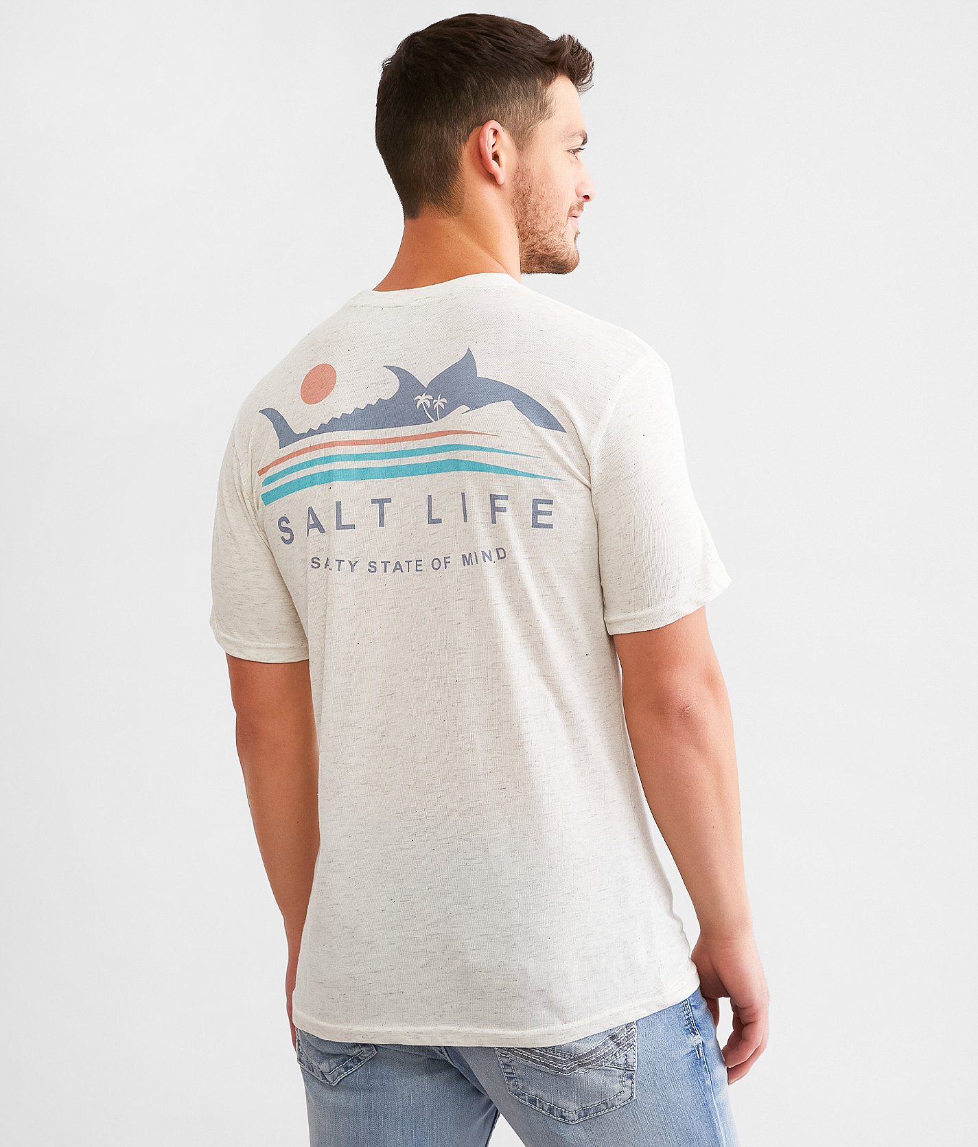 Salt Life Tuna Island T-Shirt - Men's T-Shirts in Chalk