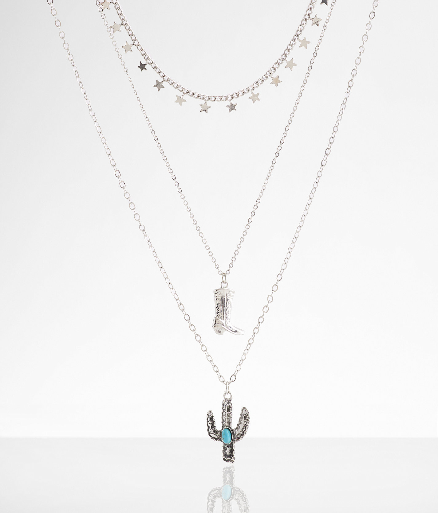 boutique by BKE 3 Pack Western Necklace Set - Women's Jewelry in Silver