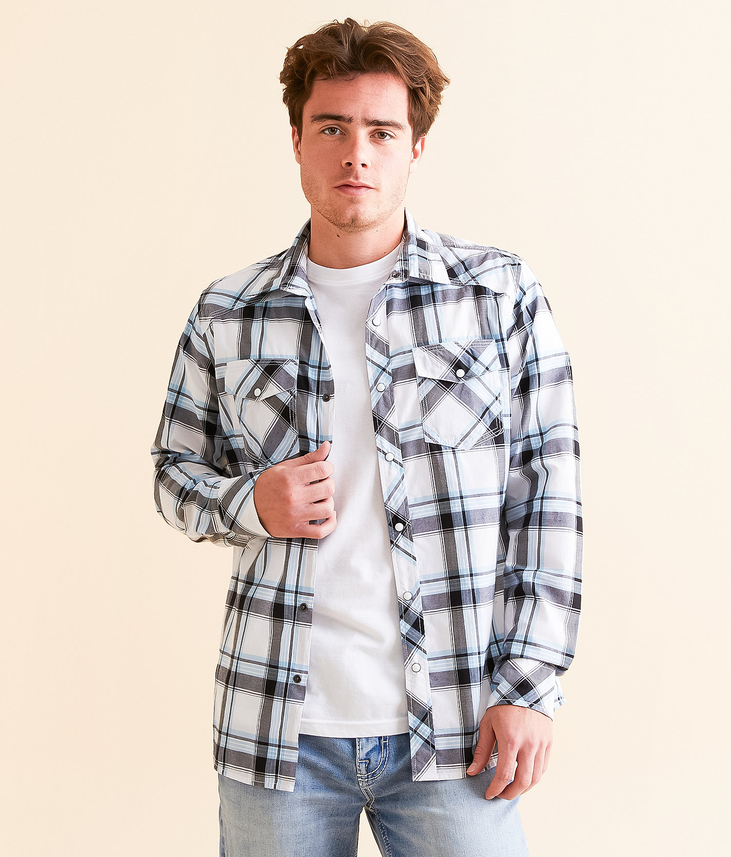 Reclaim Standard Plaid Shirt - Men's Shirts in White