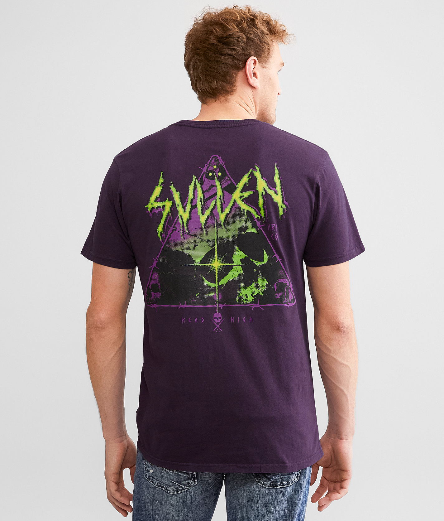 Sullen Head High T-Shirt - Men's T-Shirts in Gothic Grape
