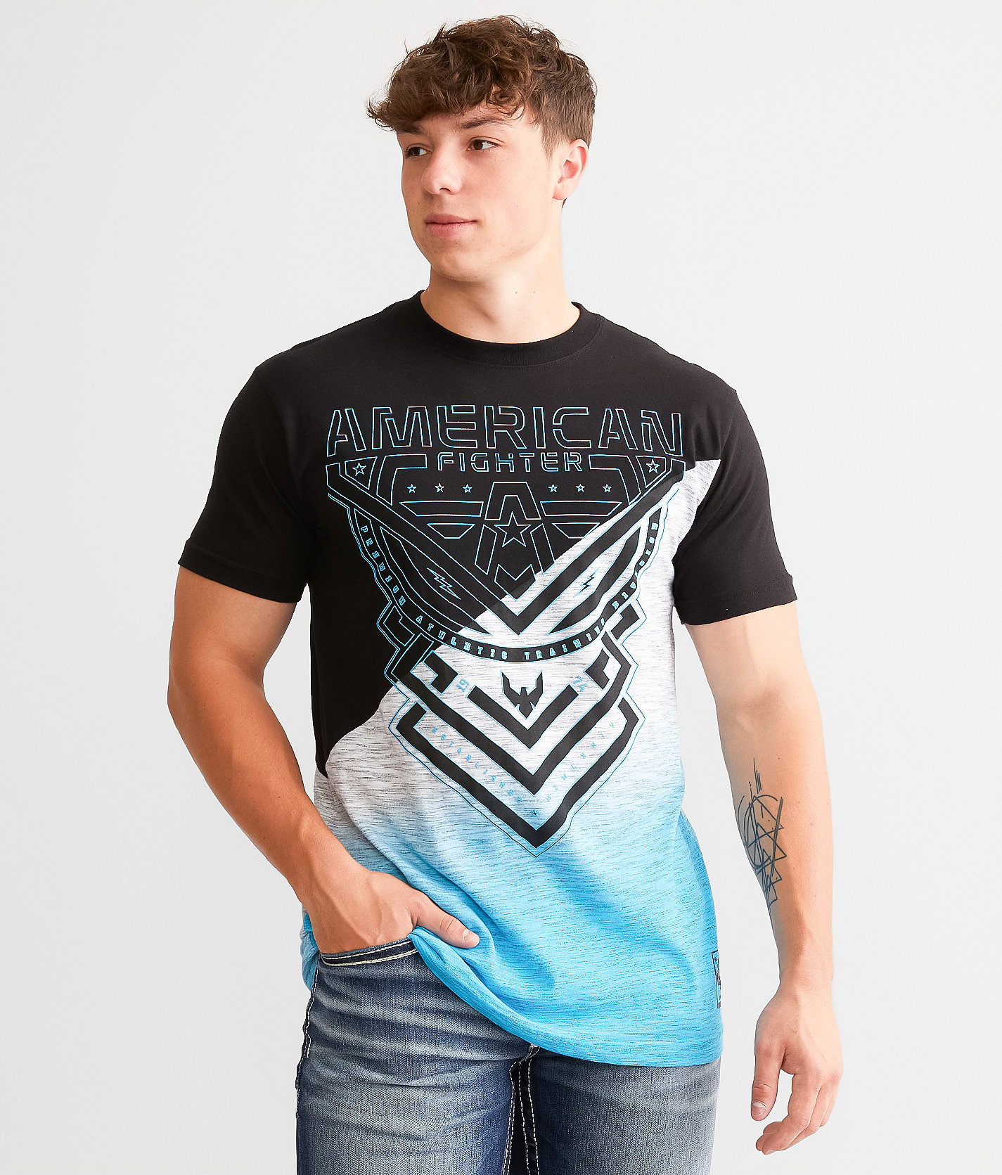 American Fighter Bay View T-Shirt - Men's T-Shirts in White Black Multi
