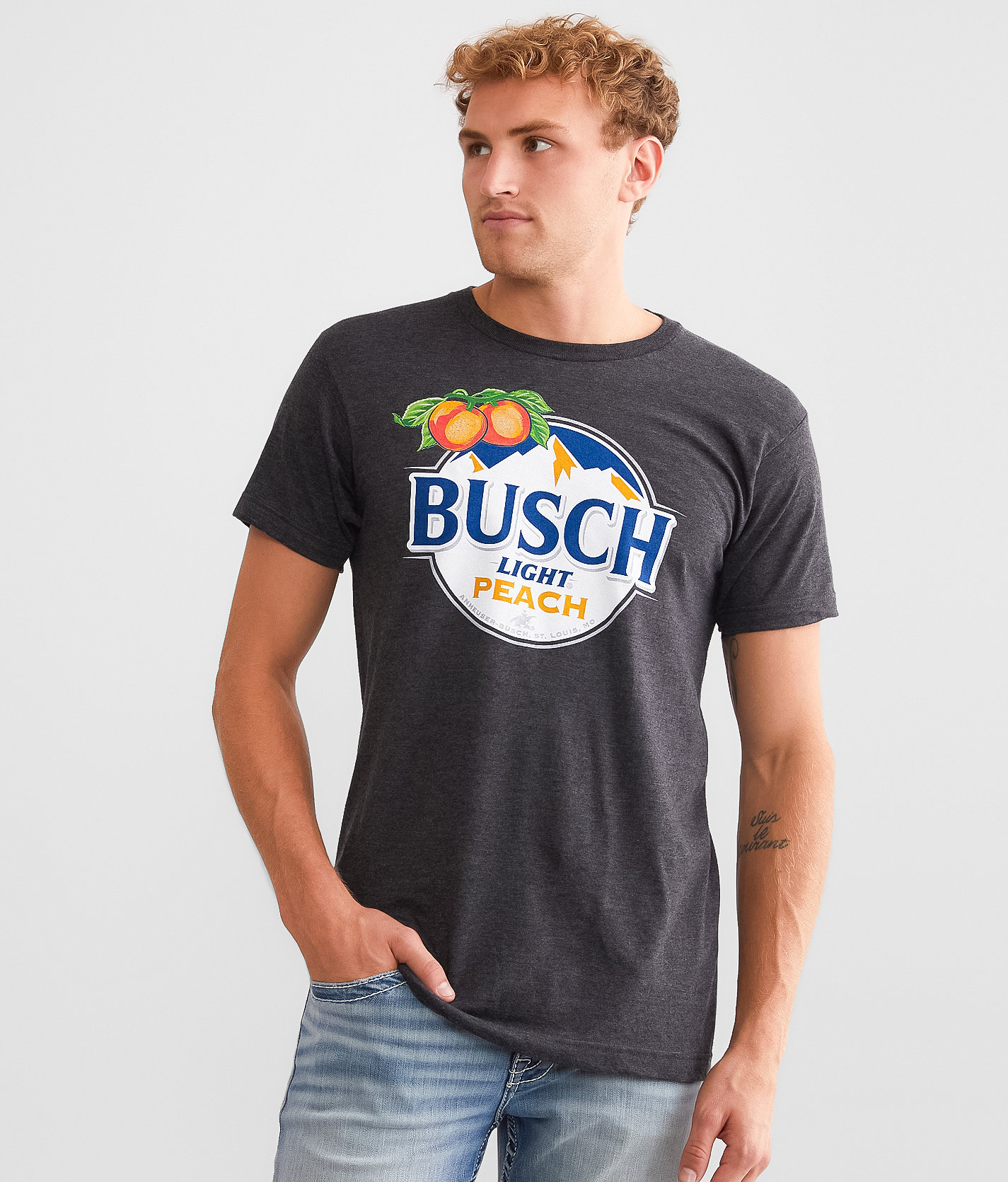 Brew City Busch Light® Peach T-Shirt - Men's T-Shirts in Graphite Heather