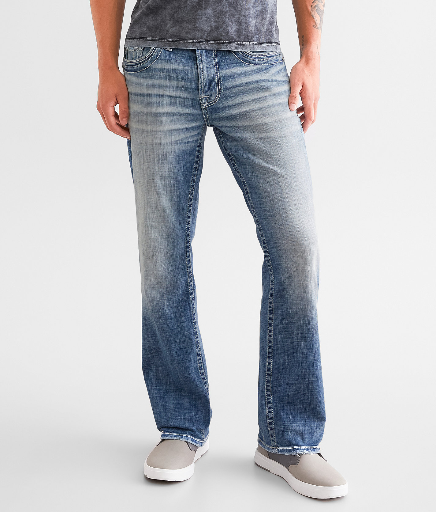 Salvage Mayhem Boot Stretch Jean - Men's Jeans in Unfiltered Wheat