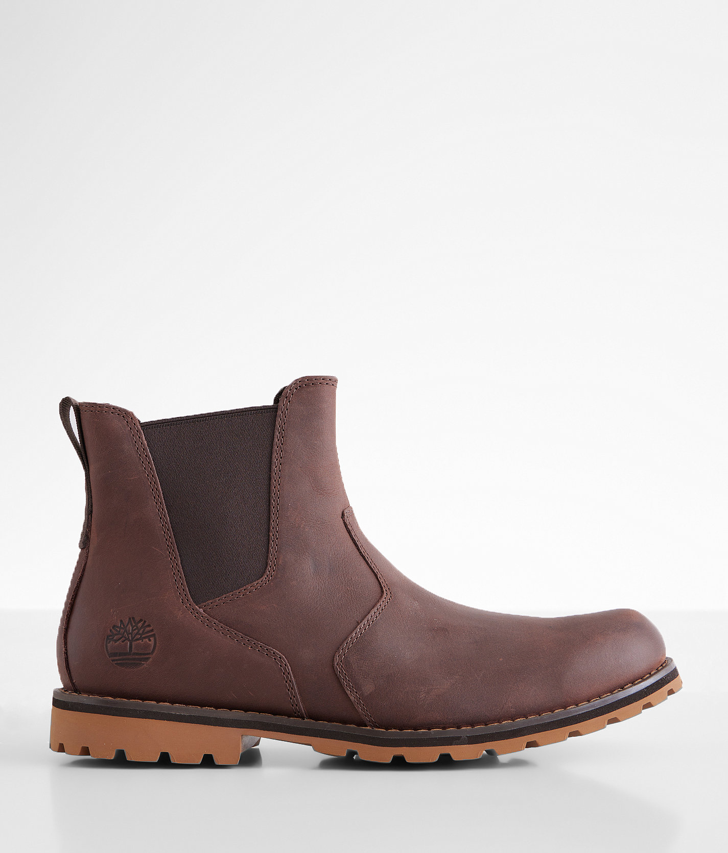 Timberland® Attleboro Leather Chelsea Boot - Men's Shoes in Dk Brown Full Grain