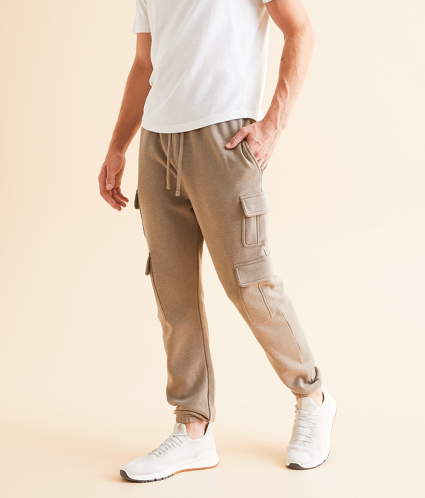 Nova Industries Heathered Cargo Jogger - Men's Sweatpants in Brindle