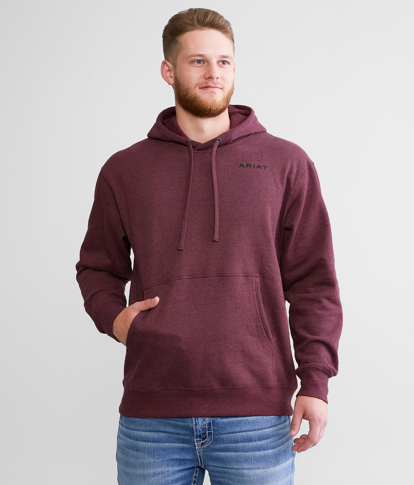 Ariat Full Circle Hooded Sweatshirt - Men's Sweatshirts in Berry Bark Heather