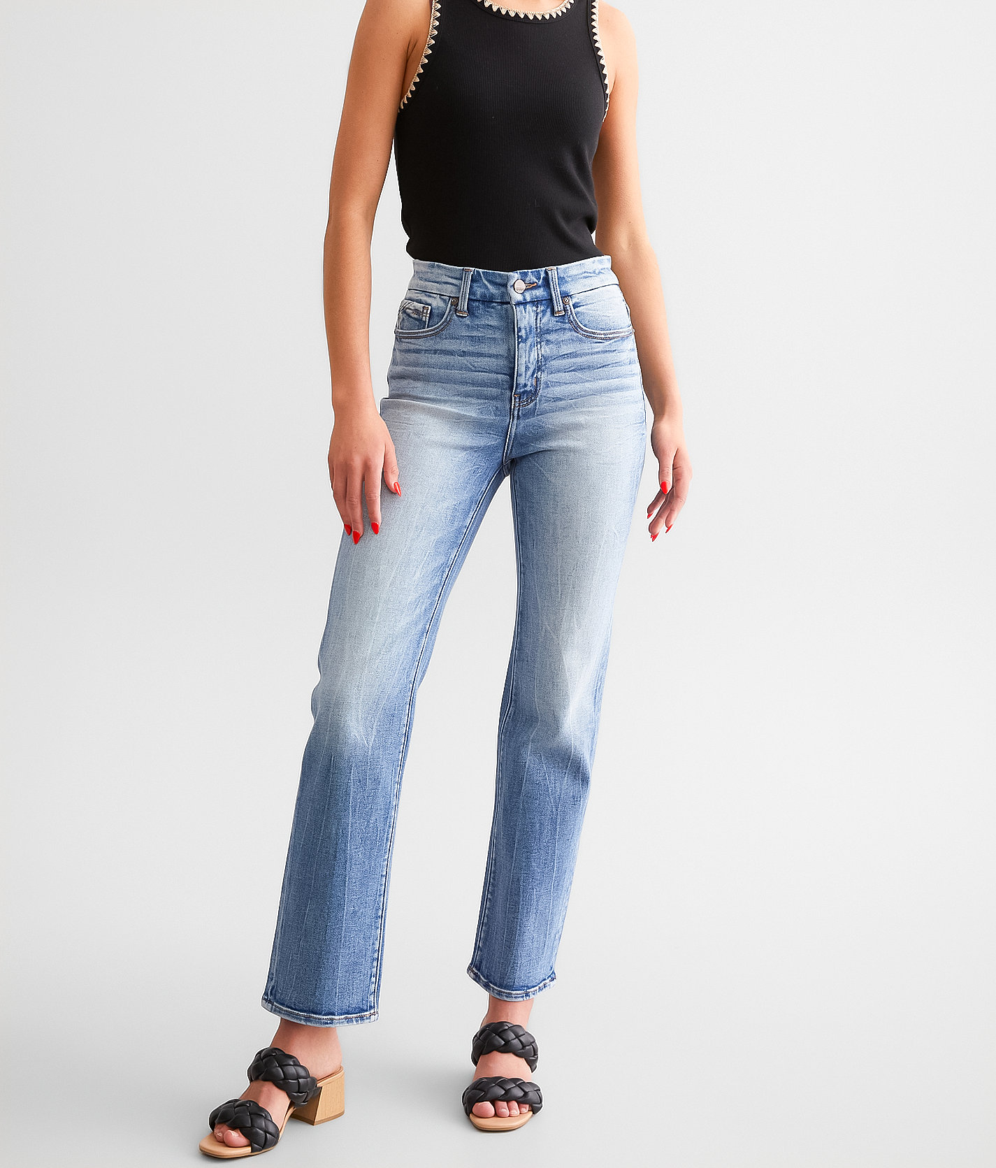 Buckle Black Fit No. 75 Cropped Straight Stretch Jean - Women's Jeans in Macliz 5