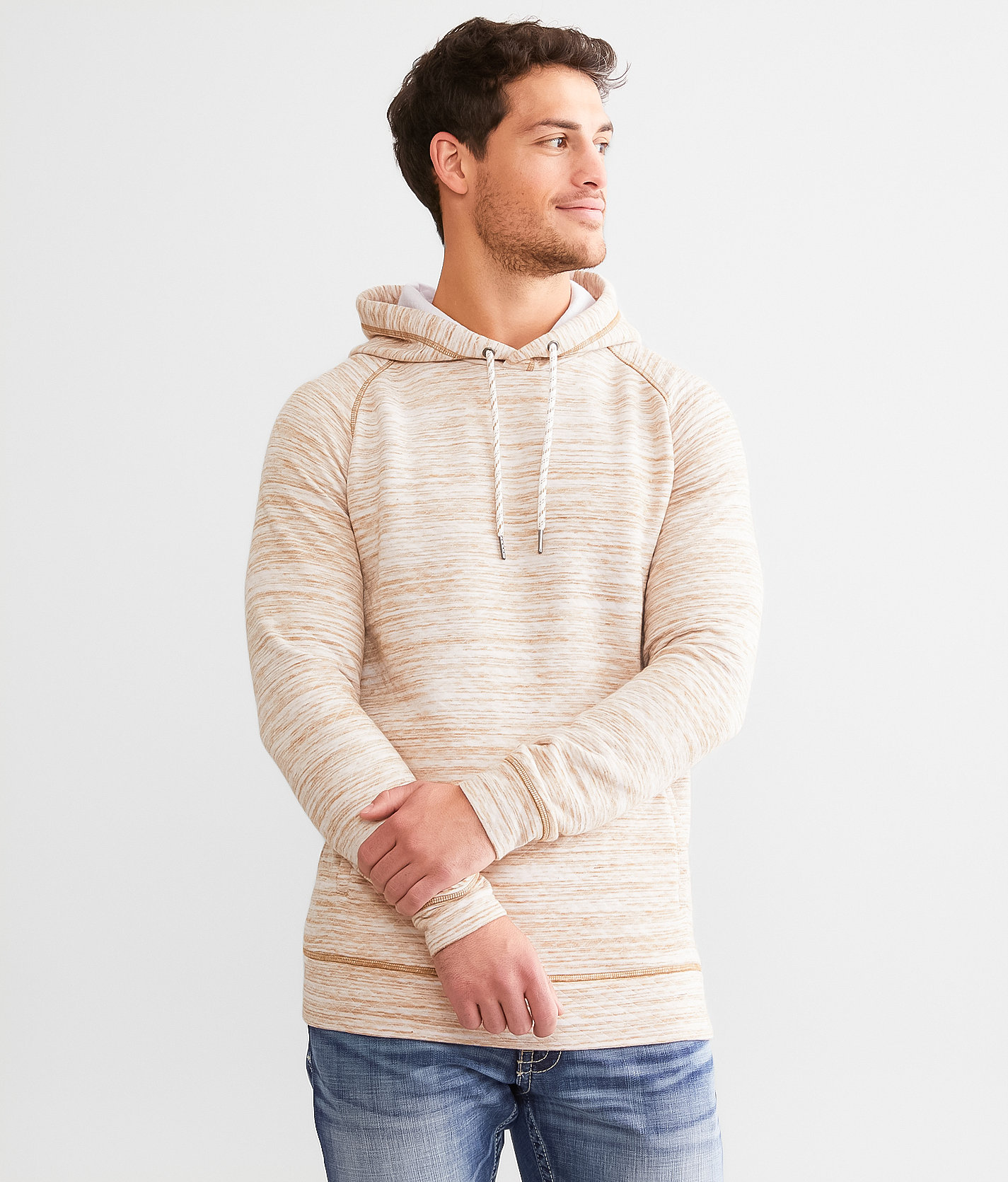 BKE Edgewood Quilted Hoodie - Men's Sweatshirts in Rubber