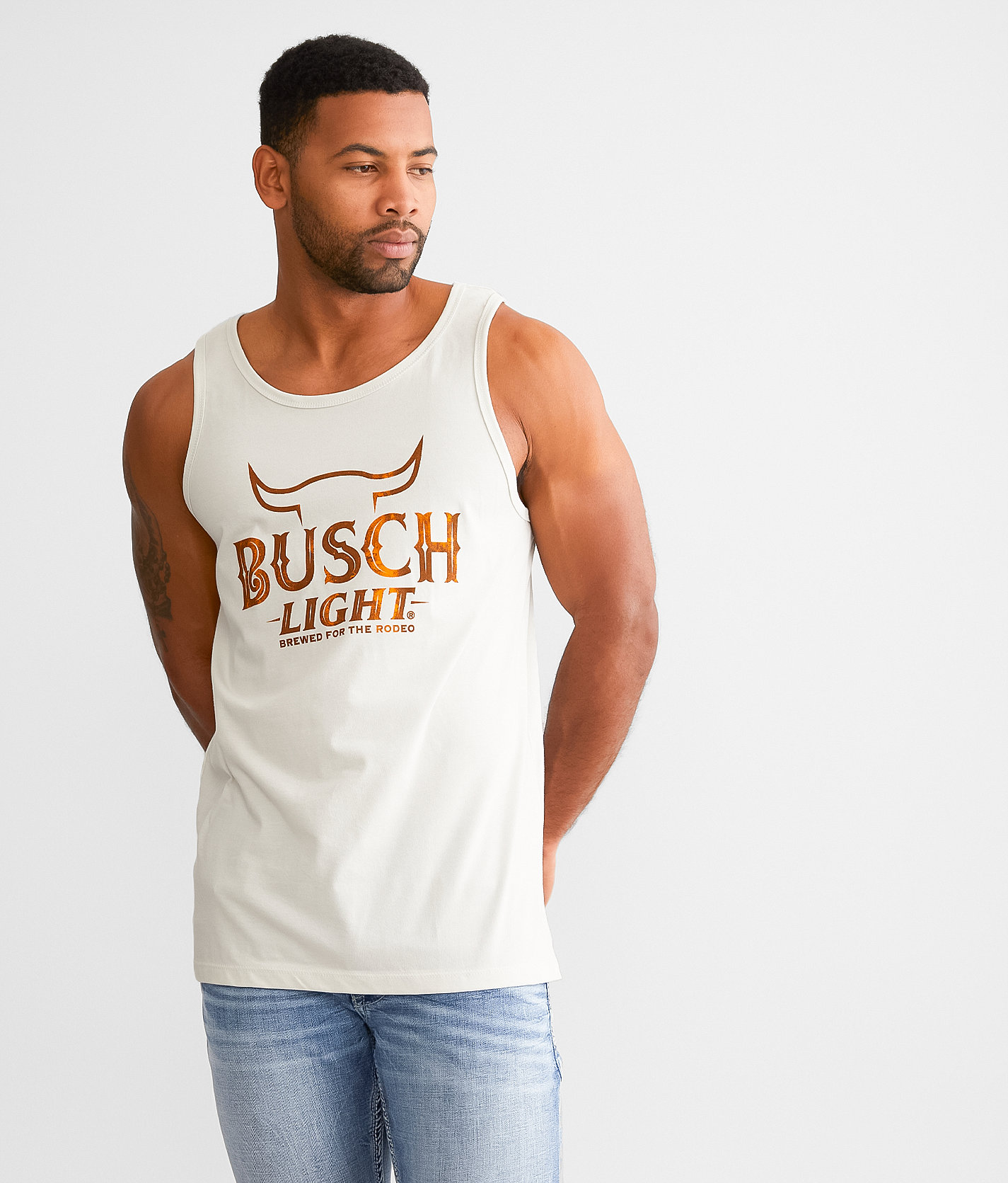 Brew City Busch Light® Rodeo Tank Top - Men's Tank Tops in Putty